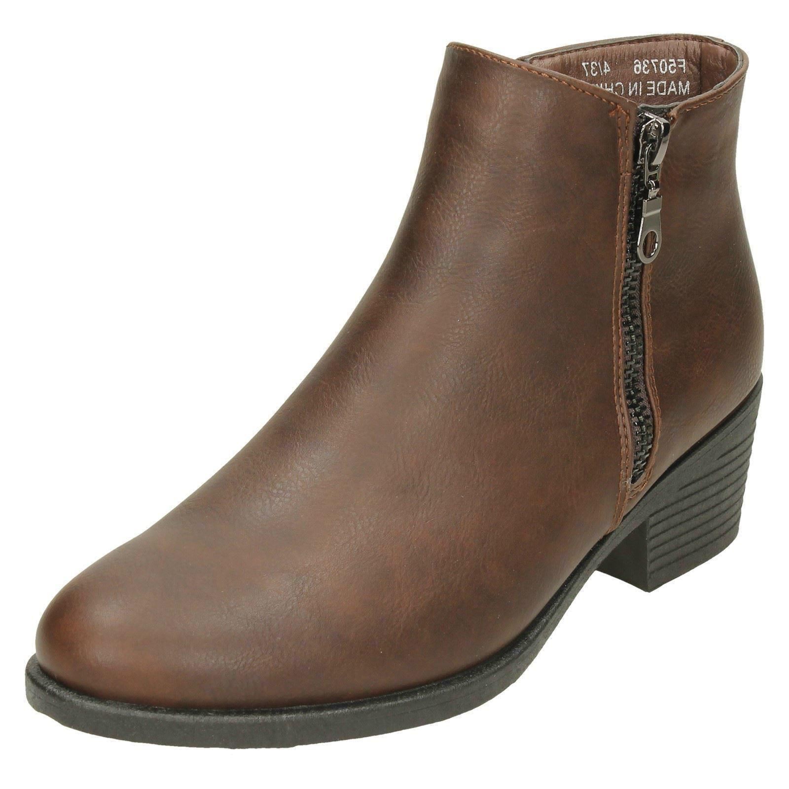 Botas al tobillo informales de tacón medio para dama F5R0736 - Imagen 11 de 19
