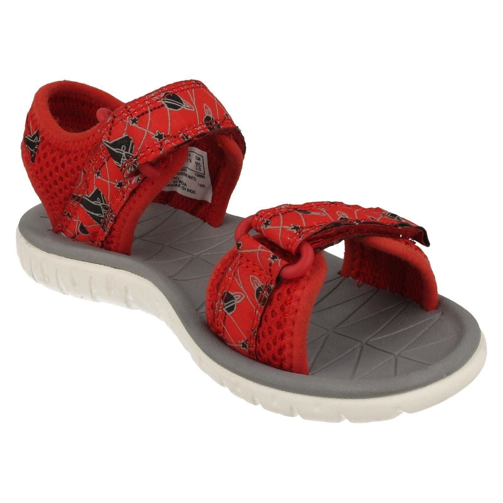 Childrens Clarks Casual Hook & Loop Textile Summer Sandals Surfing Tide K - Picture 62 of 73