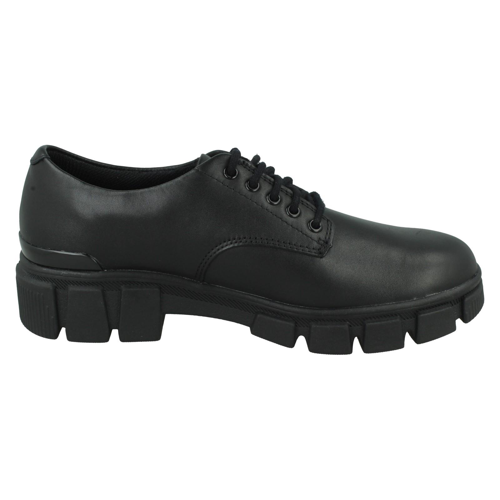 Senior Girls Clarks Leather Chunky Sole School Shoes Evyn Lace Y - Picture 7 of 19