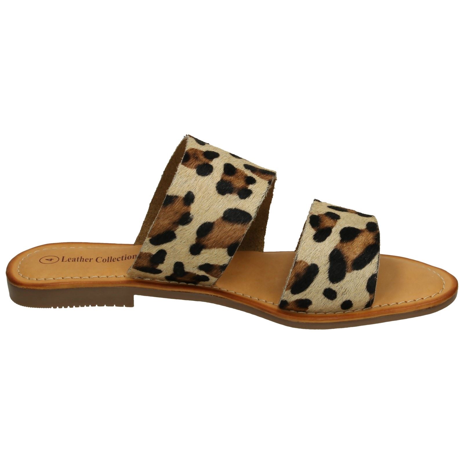Ladies Leather Collection Double Strap Mules - Picture 25 of 28