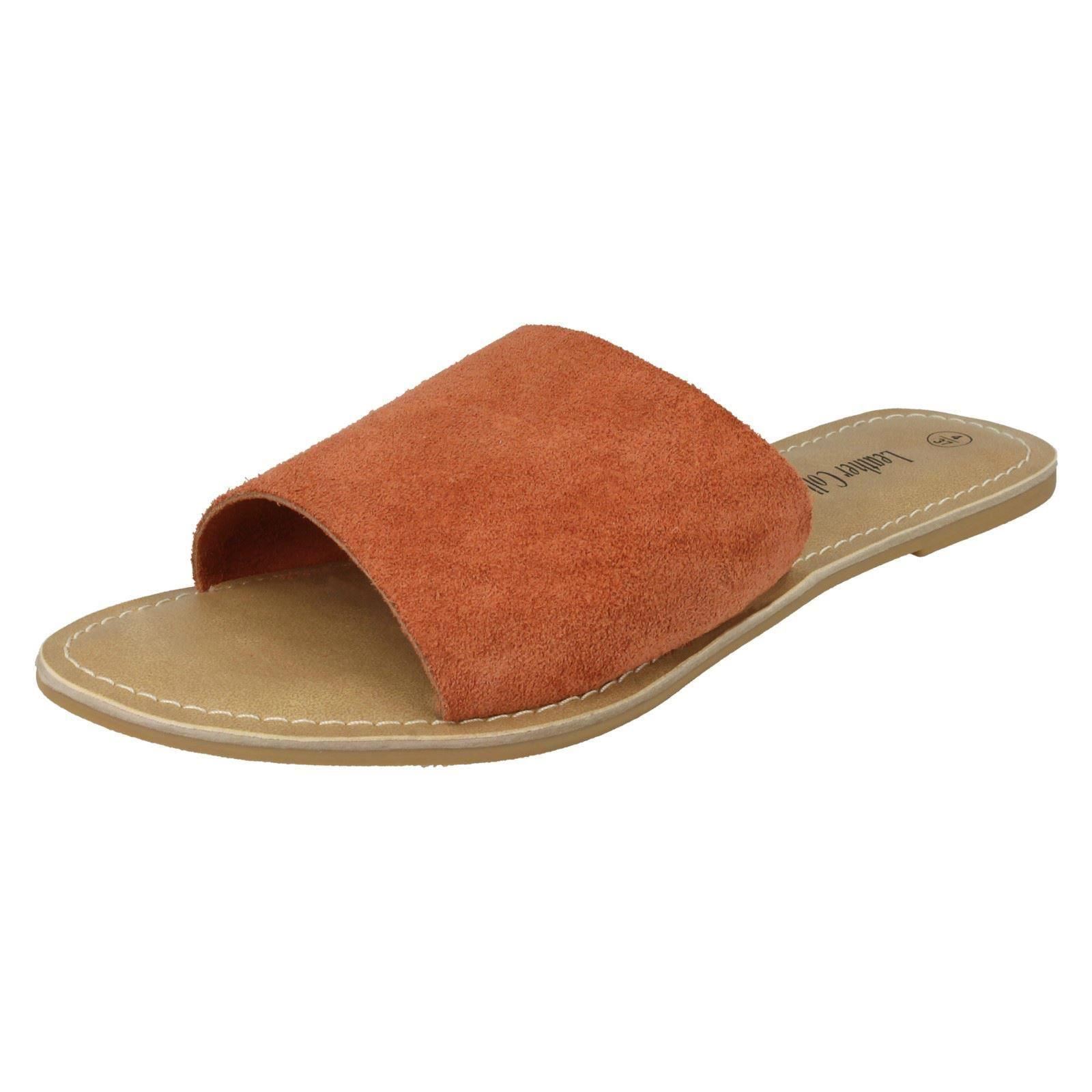 Ladies Leather Collection Suede Mule Sandals - Picture 20 of 55