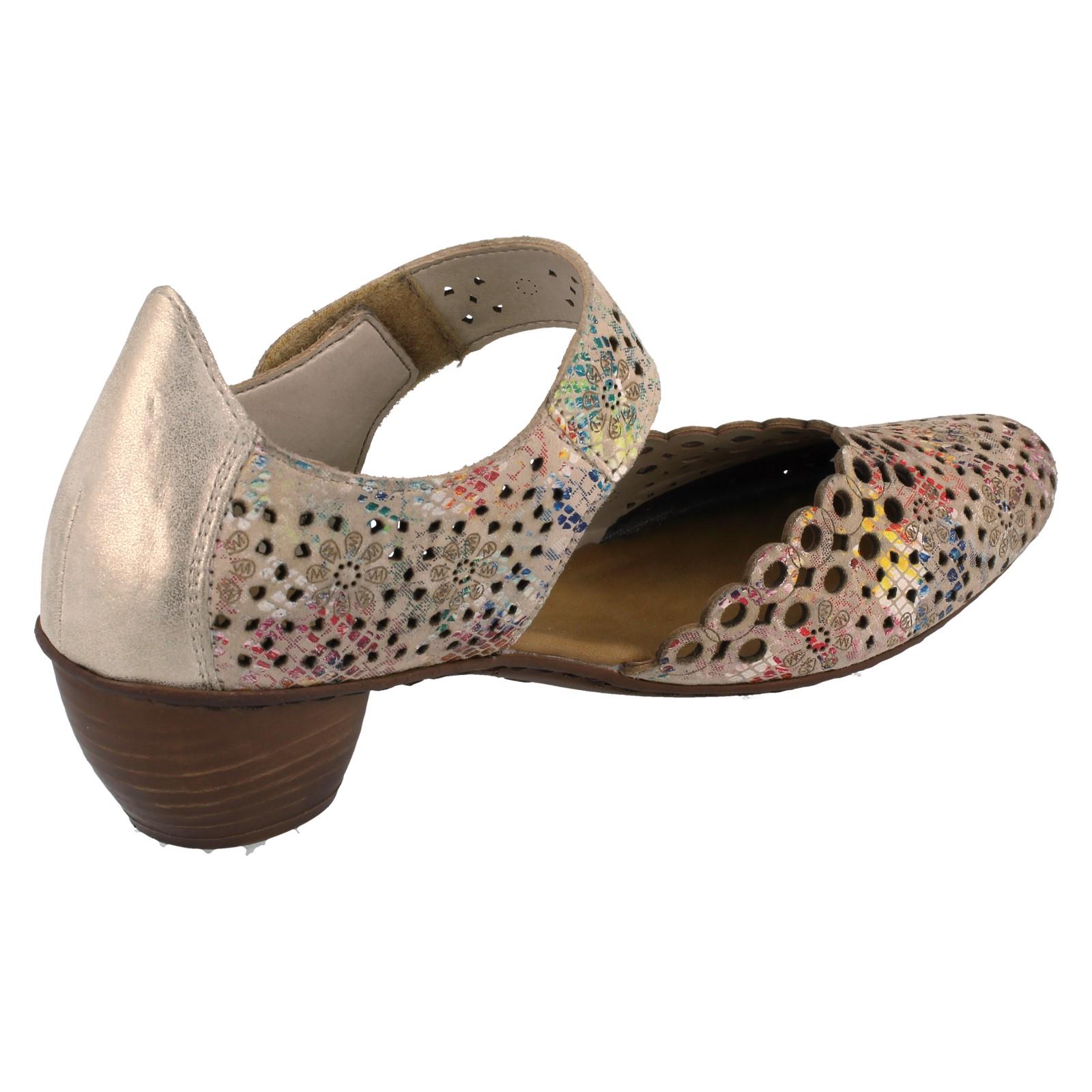 Ladies Rieker Stylish Punched Detailed Summer Shoes 43753 - Picture 60 of 64