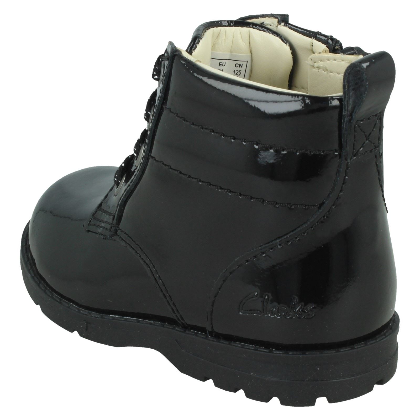 Mädchen Clarks Reißverschluss Stiefeletten Dabi Spitze - Picture 18 of 28