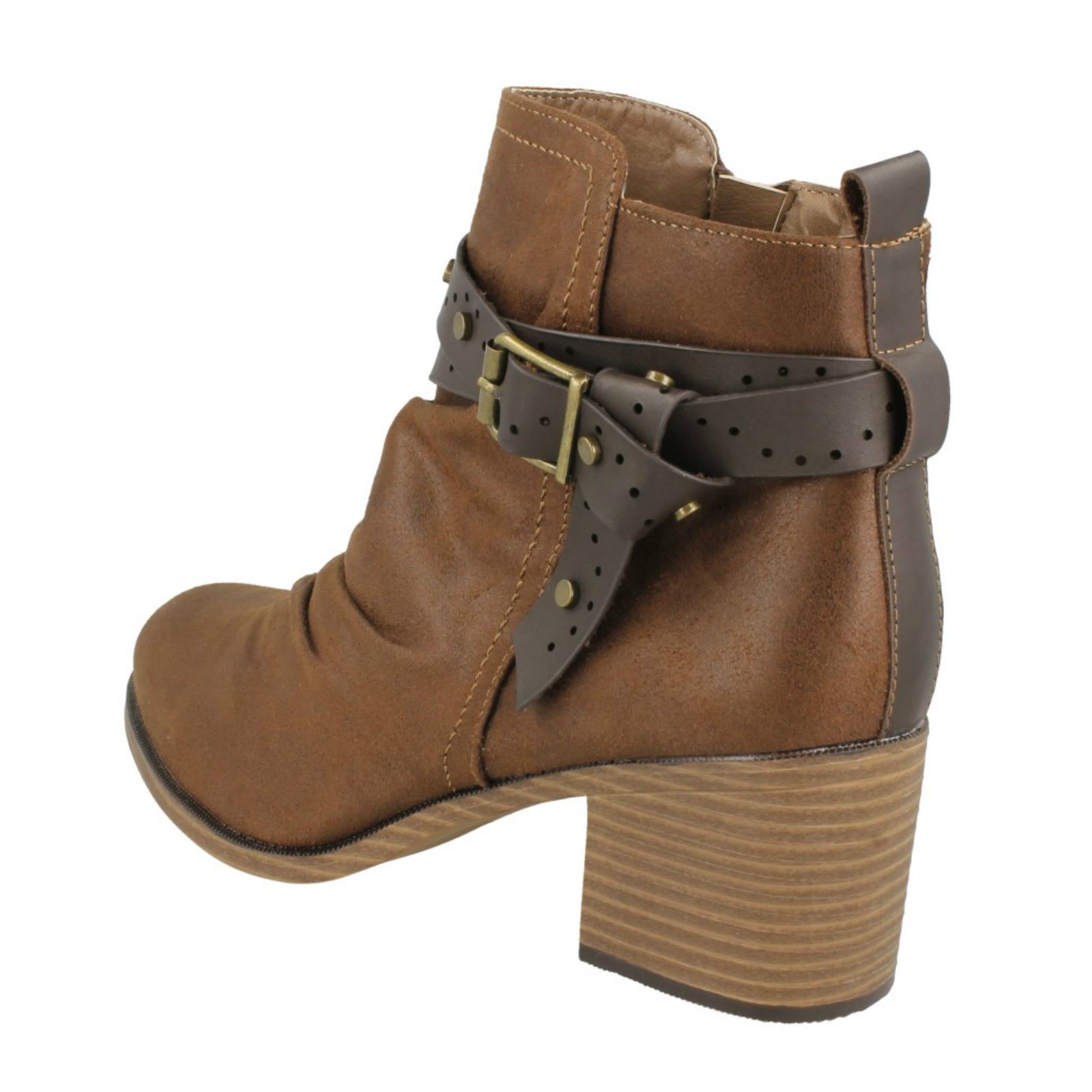Botas al tobillo sintéticas con cremallera Down To Earth para dama - Imagen 13 de 19