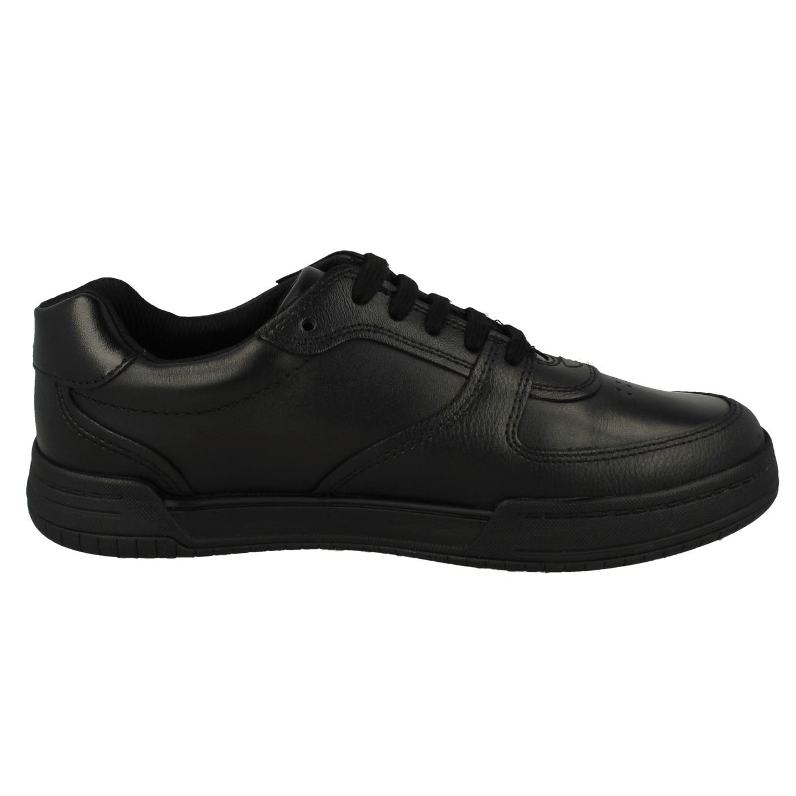 Senior Chicos Clarks Elegante Relajado Estilo Cordones Escuela Zapatos Beige Lay - Picture 7 of 10