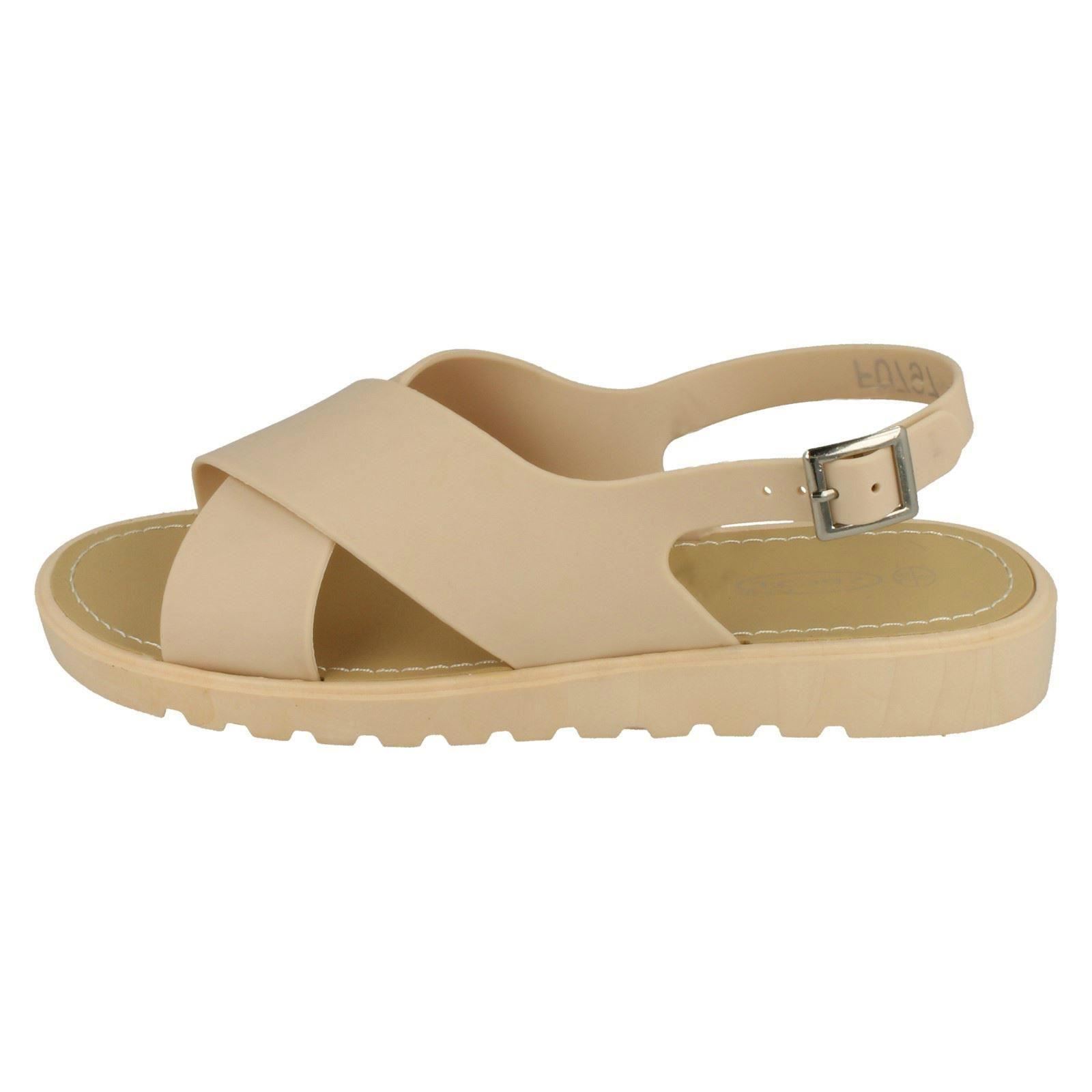 Sandalias Abiertas Para Damas Con Tiras Cruzadas Spot On - Imagen 18 de 28