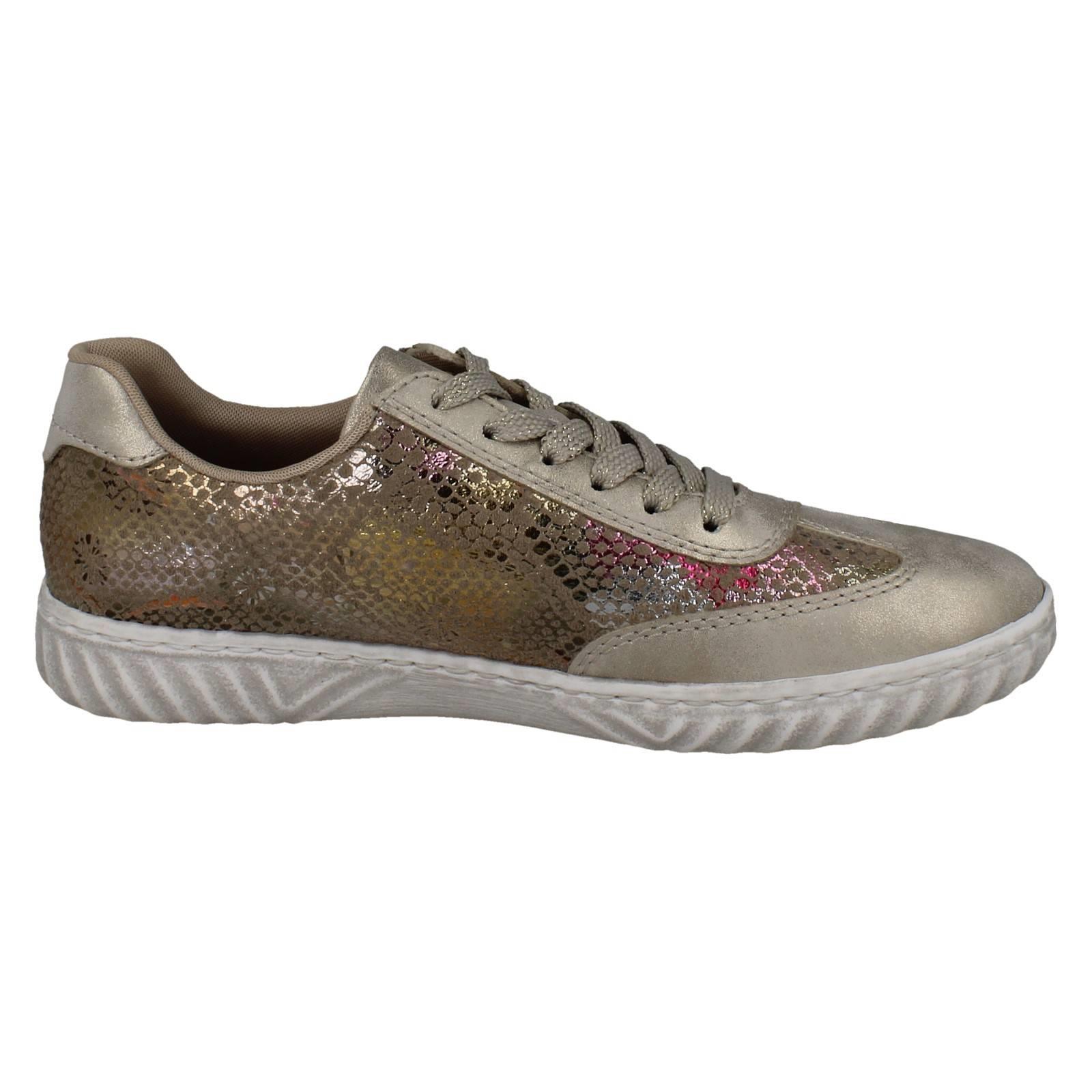 Ladies Rieker Antistress Soft Casual Metallic Reptile Print Trainers 'N0902' - Picture 7 of 10