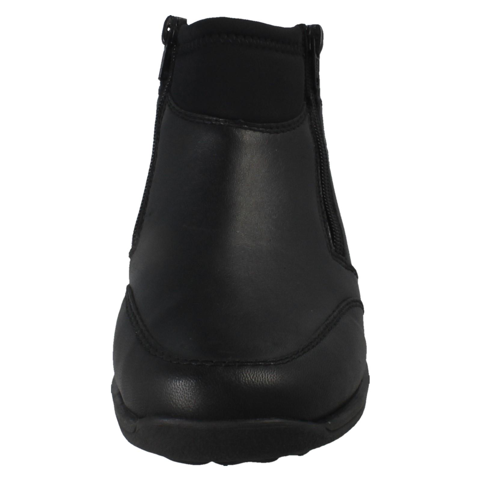 Ladies Rieker Extra Wide Fleece Lined Double Zip Ankle Boots *47270* - Picture 9 of 10