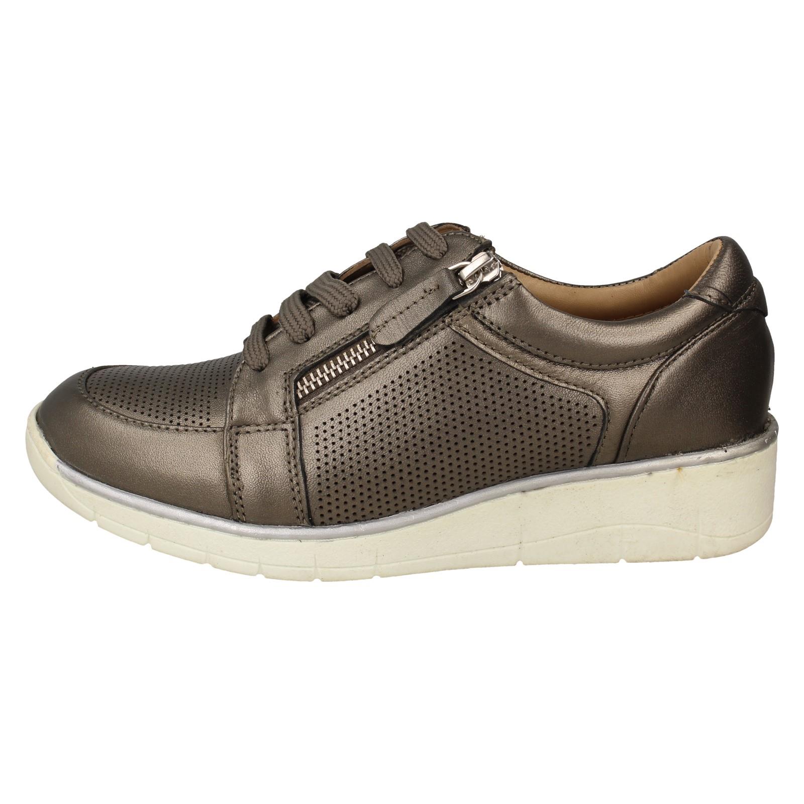 Zapatillas deportivas con cordones y cremallera lateral para dama Ivy - Imagen 6 de 19