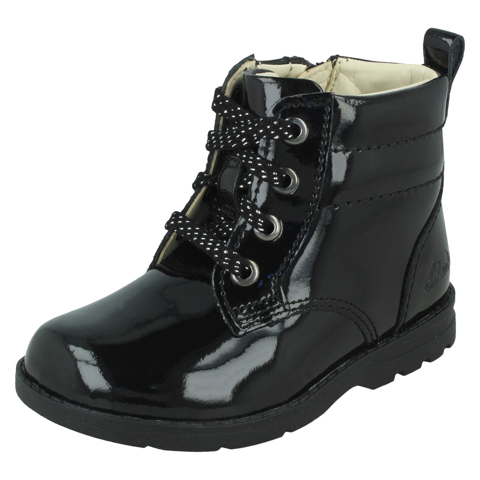 Mädchen Clarks Reißverschluss Stiefeletten Dabi Spitze - Picture 11 of 28