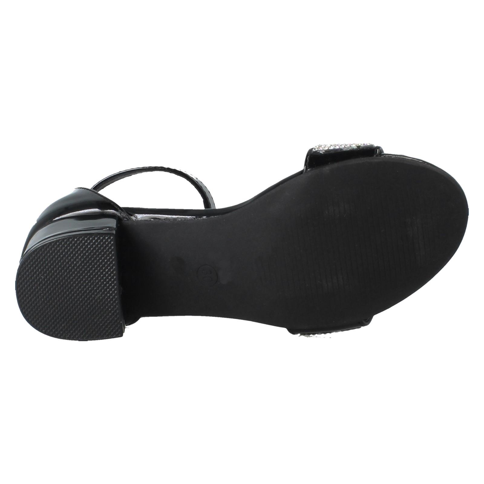 Girls Spot On Formal Heeled Sandals H1R126 - Picture 10 of 19