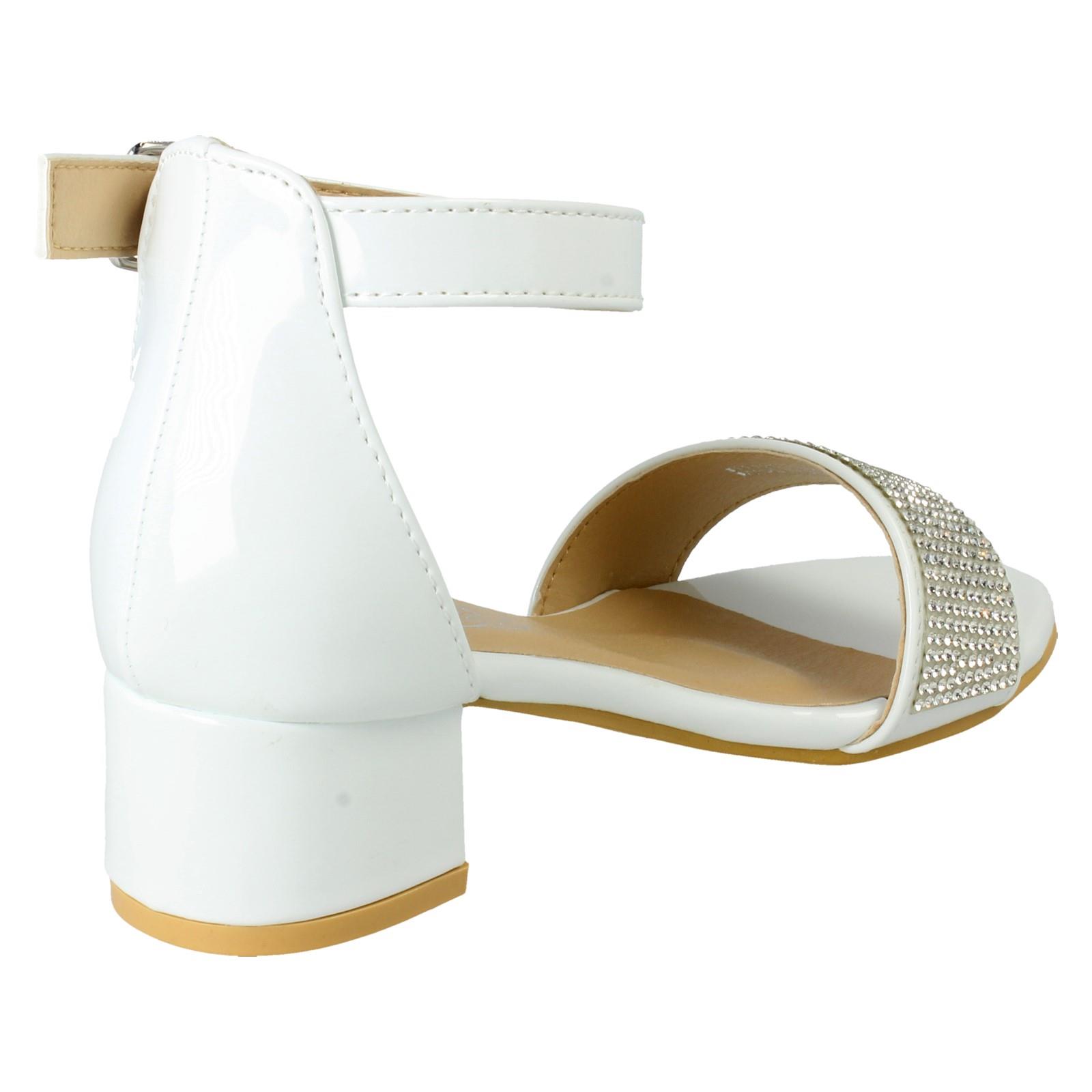 Girls Spot On Formal Heeled Sandals H1R126 - Picture 15 of 19