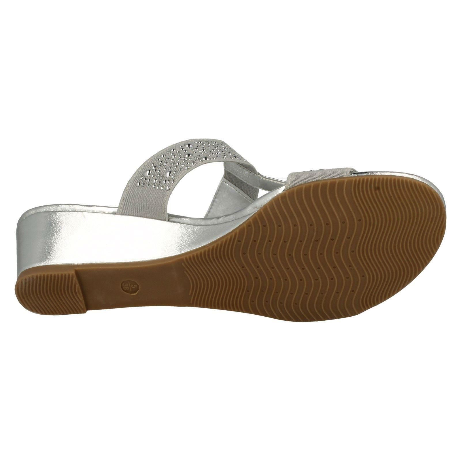 Ladies Savannah Casual Heeled Mule Sandals