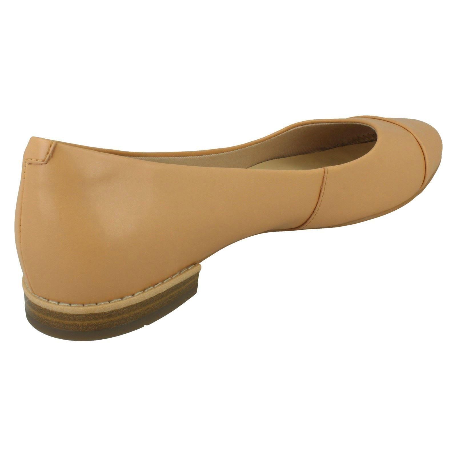 Mujer Clarks Planos Casual Bailarina Deslizable Sintético Zapatos Festival Oro - Imagen 6 de 10