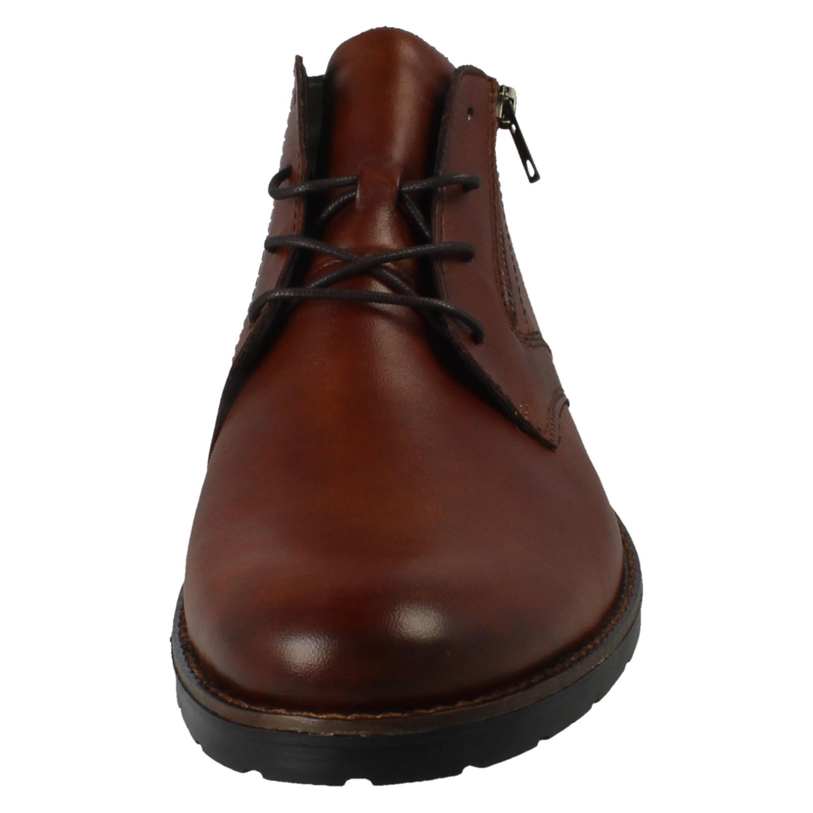 Mens Rieker Zip and Lace Up Fastening Chelsea Ankle Boots *14609* - Picture 6 of 10