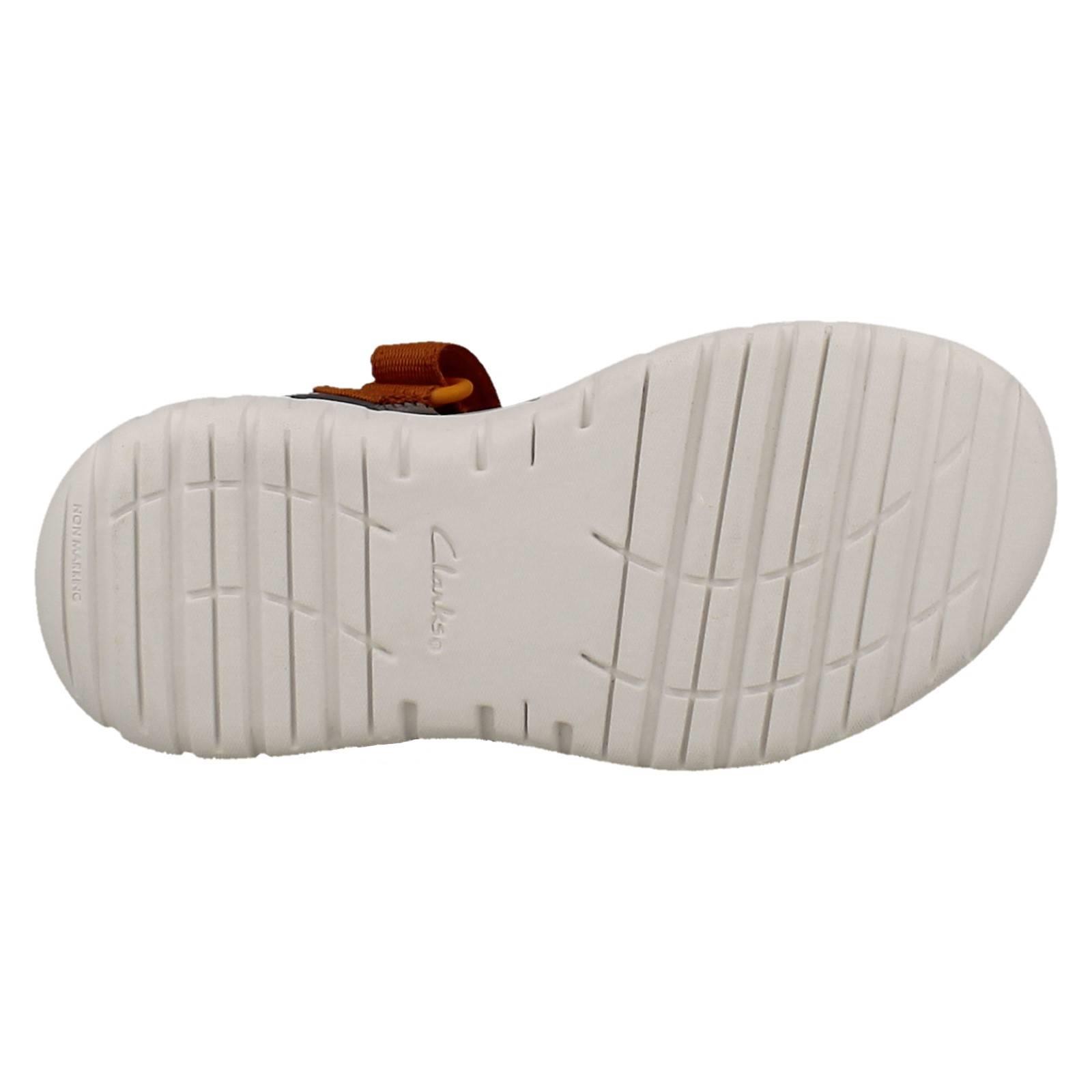 Kids Clarks Pattern Detailed Adjustable Sandals Surfing Tide T - Picture 10 of 37