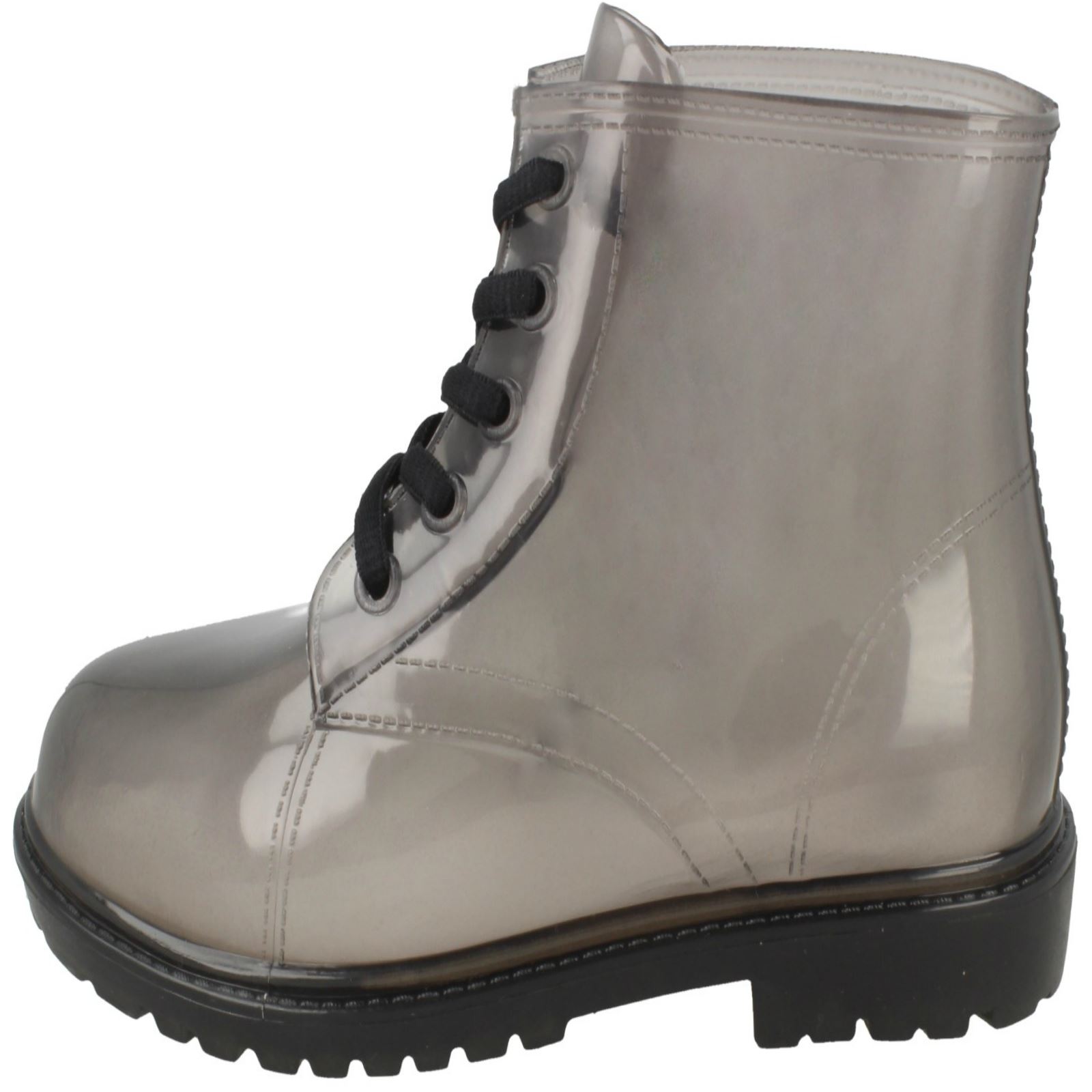 Girls Spot On Lace Up Jelly Look Wellington Boot - Picture 44 of 46