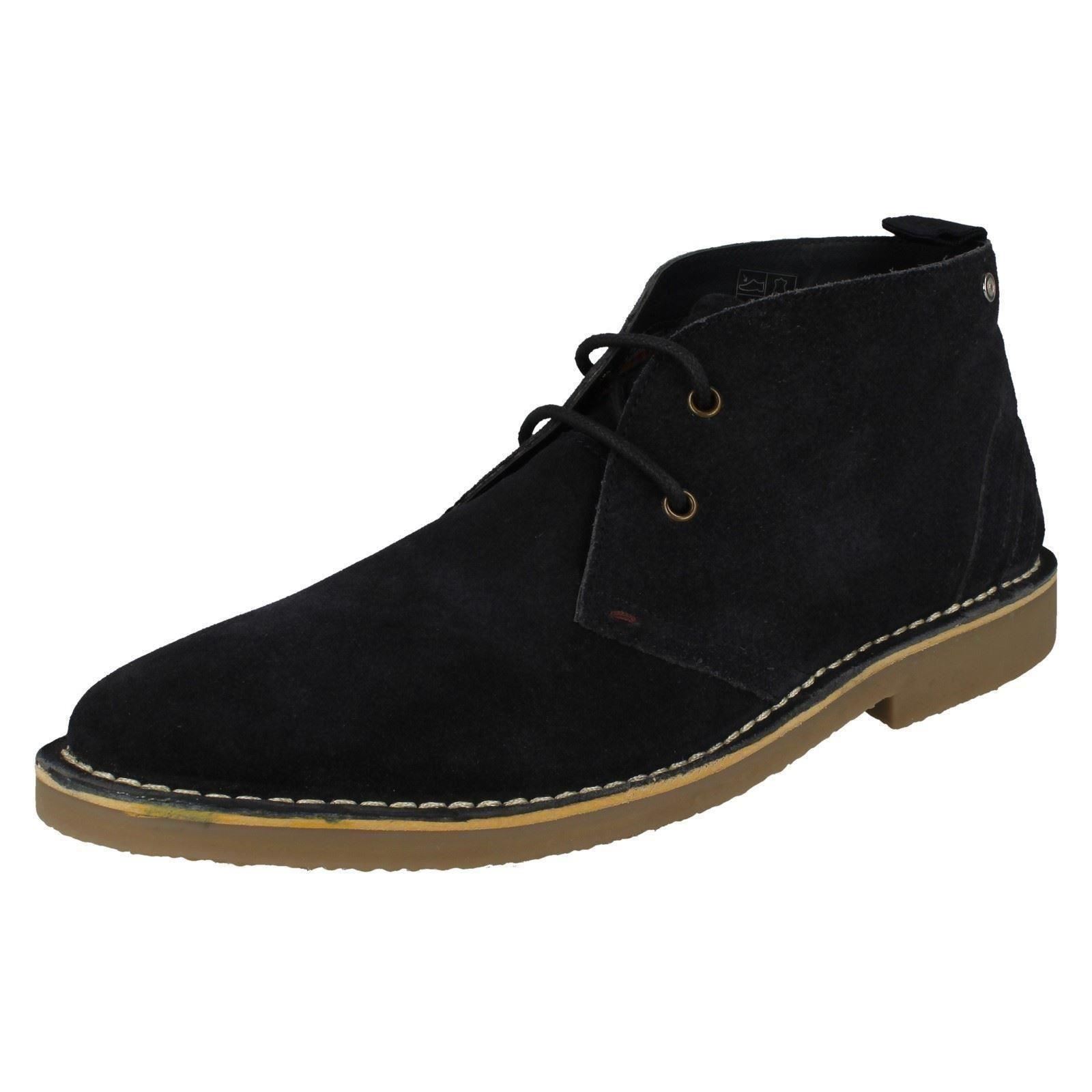 Stivali casual da uomo Ben Sherman in pelle scamosciata intelligenti casual stringati Logan mod - Foto 3 di 5
