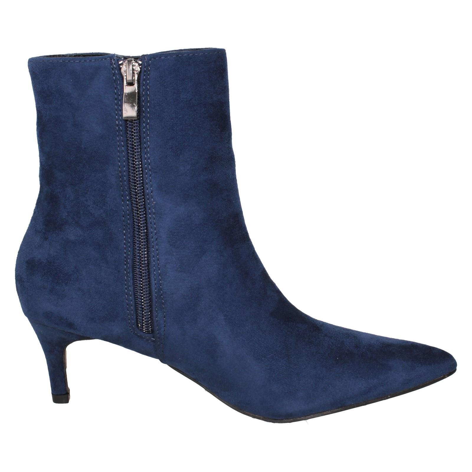 Ladies Collection Mid Heel Pointed Toe Ankle Boots 'F5R1222' - Picture 16 of 19