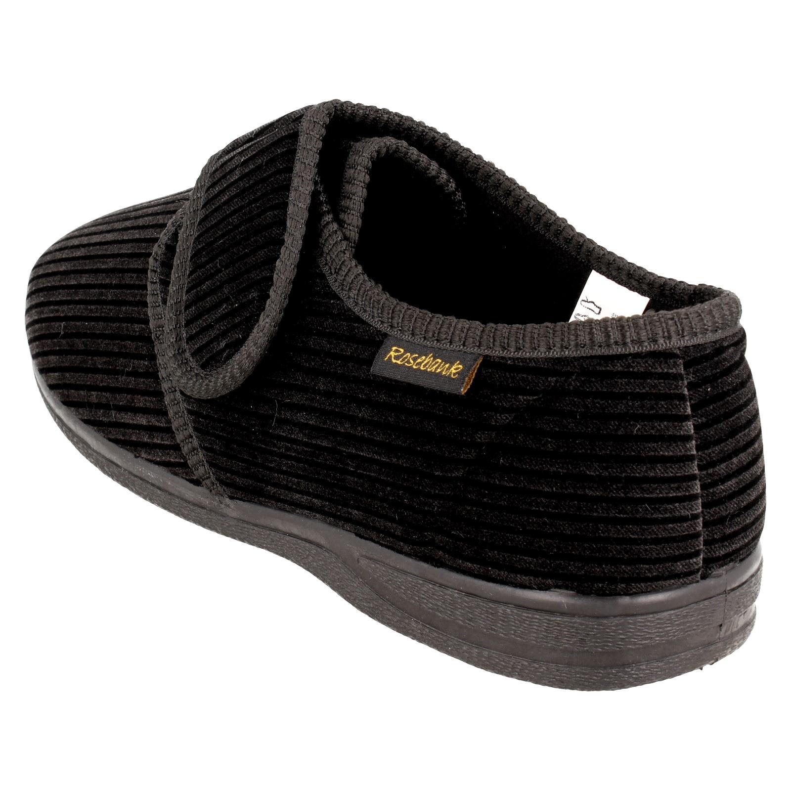 Herren Rosebank Extra Breite Passform Textil Riemenverschluss Indoor Hausschuhe Kevin - Bild 4 von 10