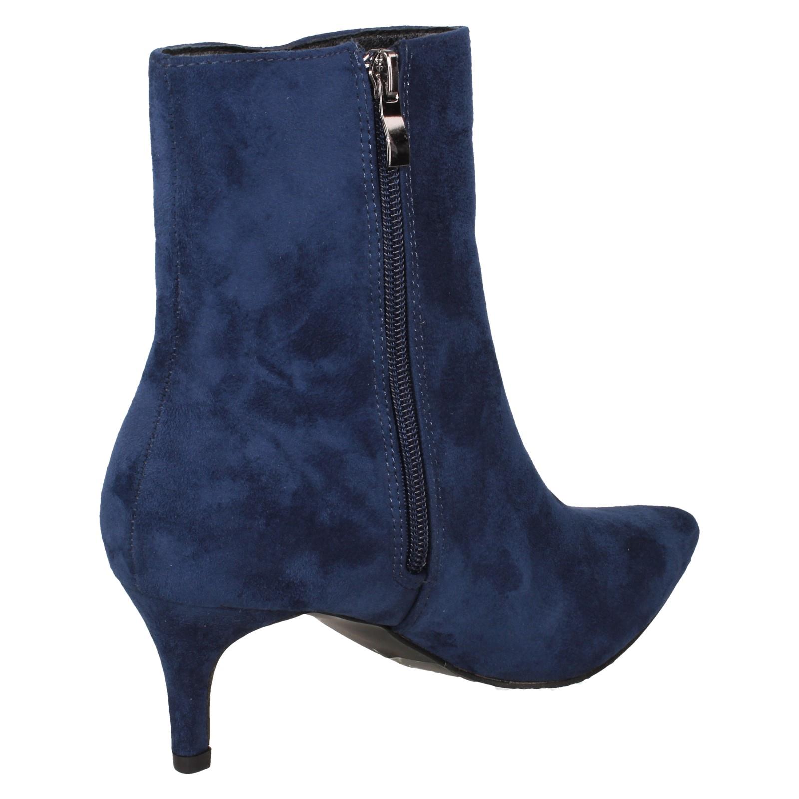 Ladies Collection Mid Heel Pointed Toe Ankle Boots 'F5R1222' - Picture 15 of 19