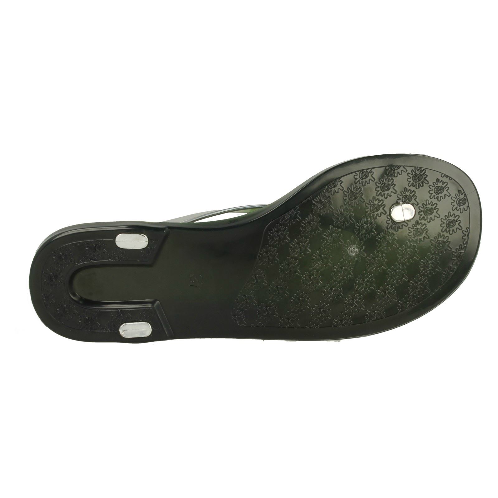 Damen Spot On flache metallische Zehenstegsandalen *Gelee * - Bild 16 von 28