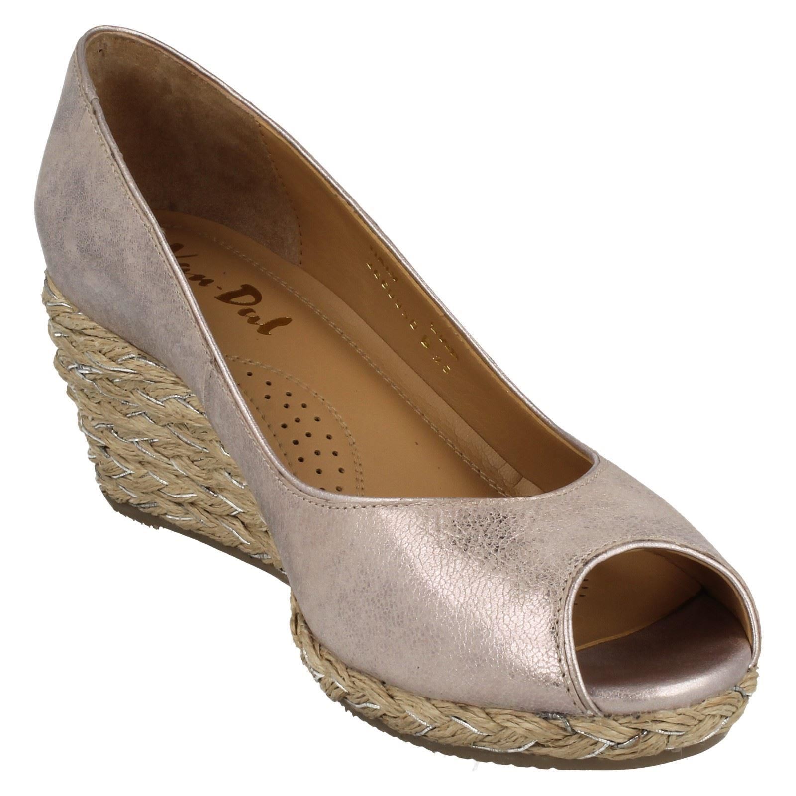 van dal peep toe wedge shoes