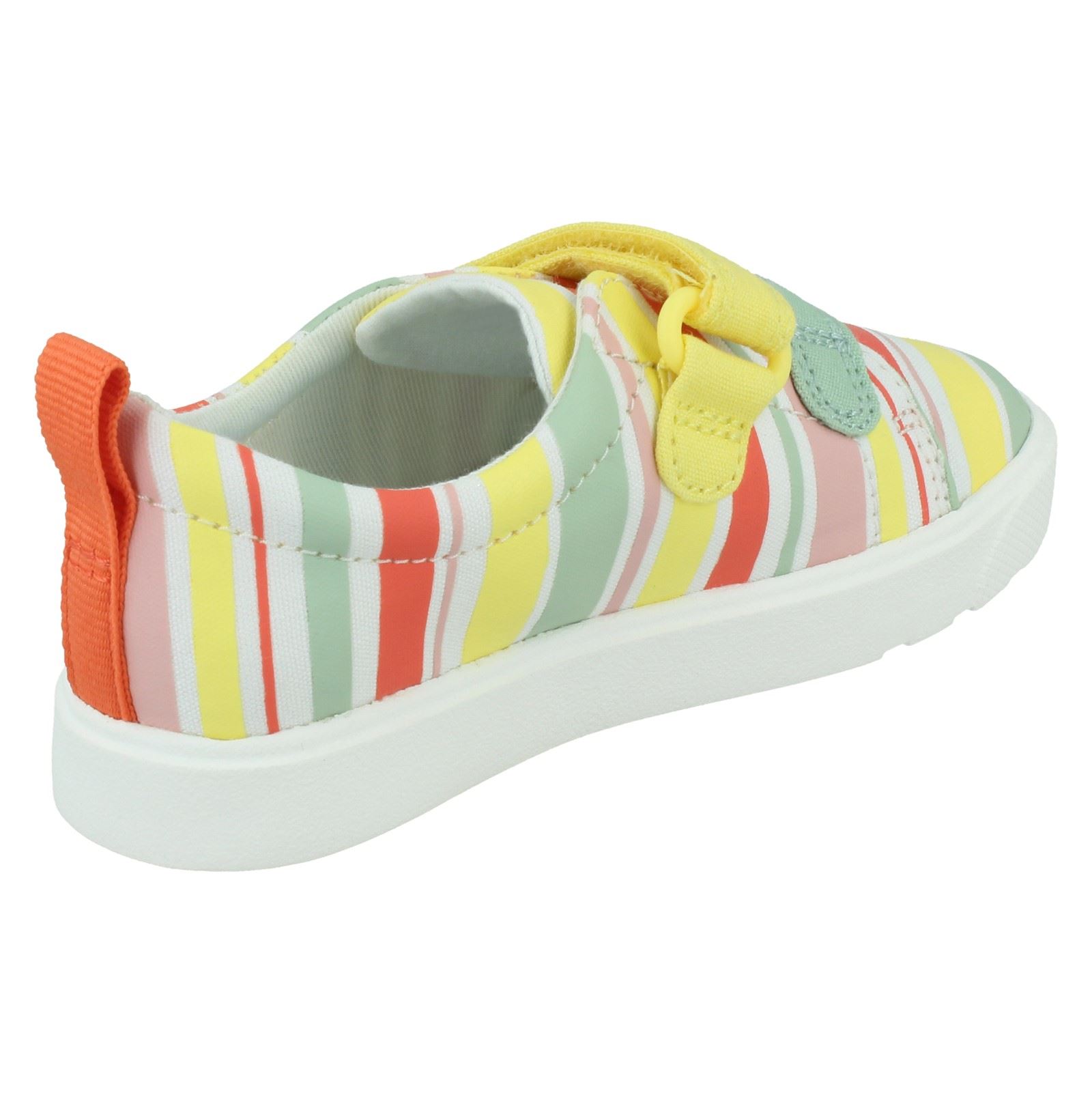 Scarpe in tela con chiusura casual con gancio e anello per bambini Clarks città luminose - Foto 24 di 28