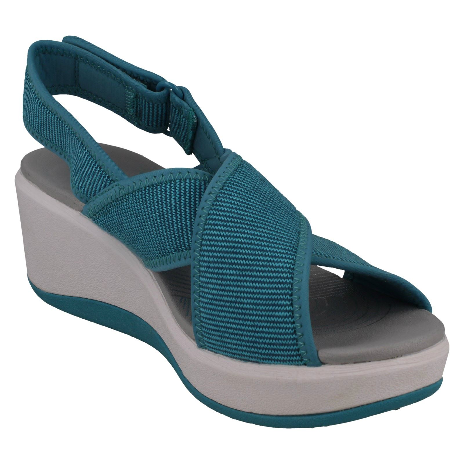 'Ladies Clarks Cloudsteppers' Wedge Slingback Sandals - Step Cali Cove | eBay