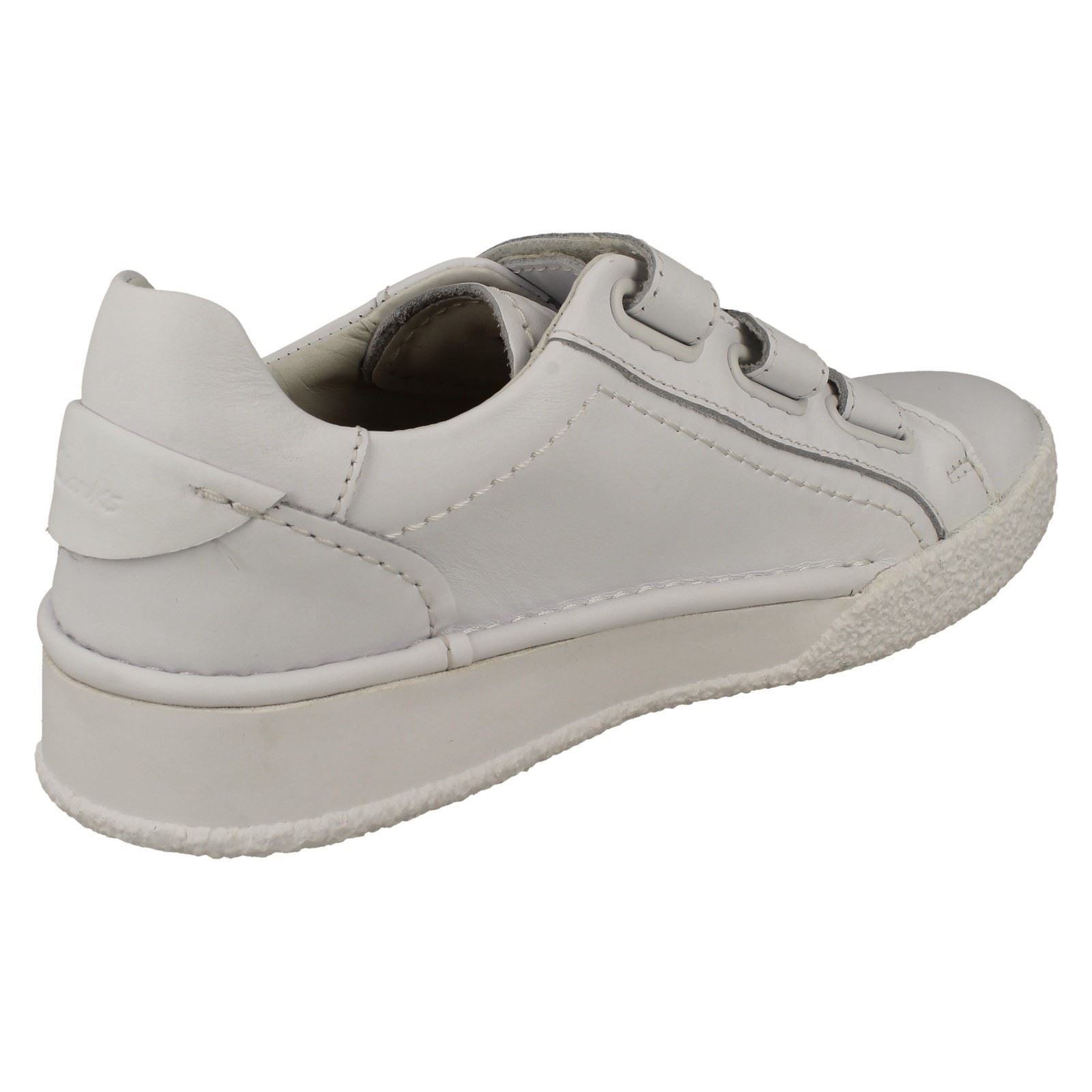 Ladies Clarks Leather Hook & Loop Casual Everyday Trainers Shoes CraftCup Strap - Picture 15 of 19