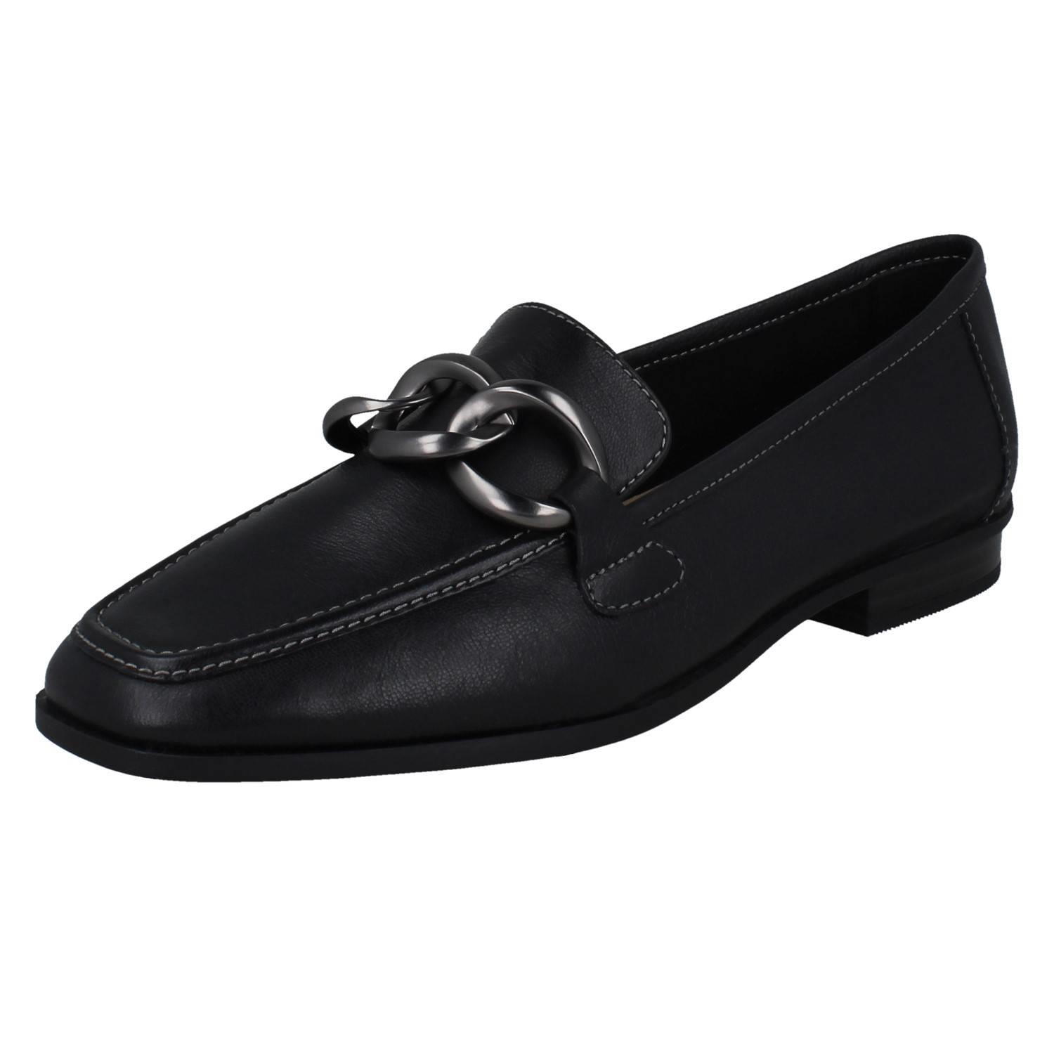Mujer Clarks Cuero Suave Punta Cuadrada Mocasines Estilo Smart Zapatos: Sarafyna - Picture 11 of 55