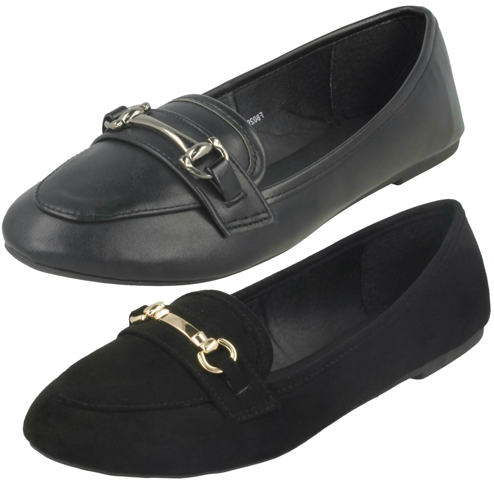 Ladies Spot On Flat Loafer 'Shoes' | eBay