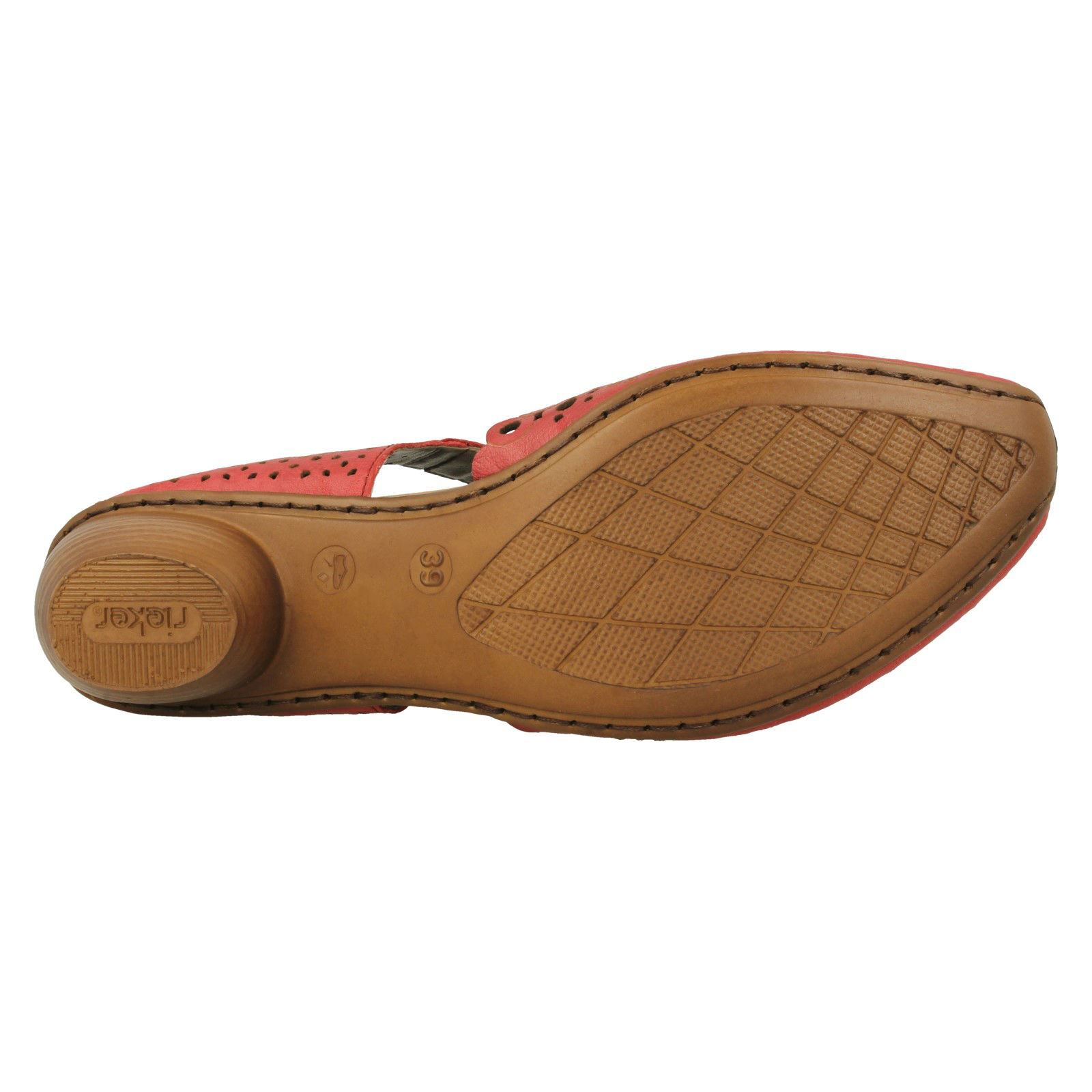 Ladies Rieker Stylish Punched Detailed Summer Shoes 43753 - Picture 28 of 64