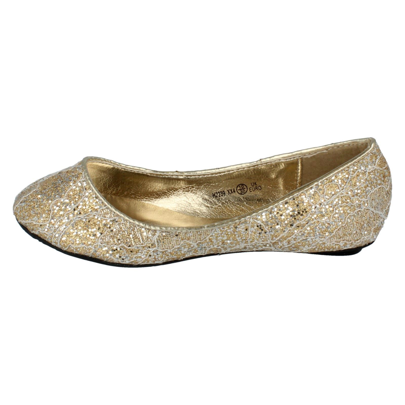 Girls Cutie Glitter Slip On Shoes 'H2R239' - Picture 15 of 19