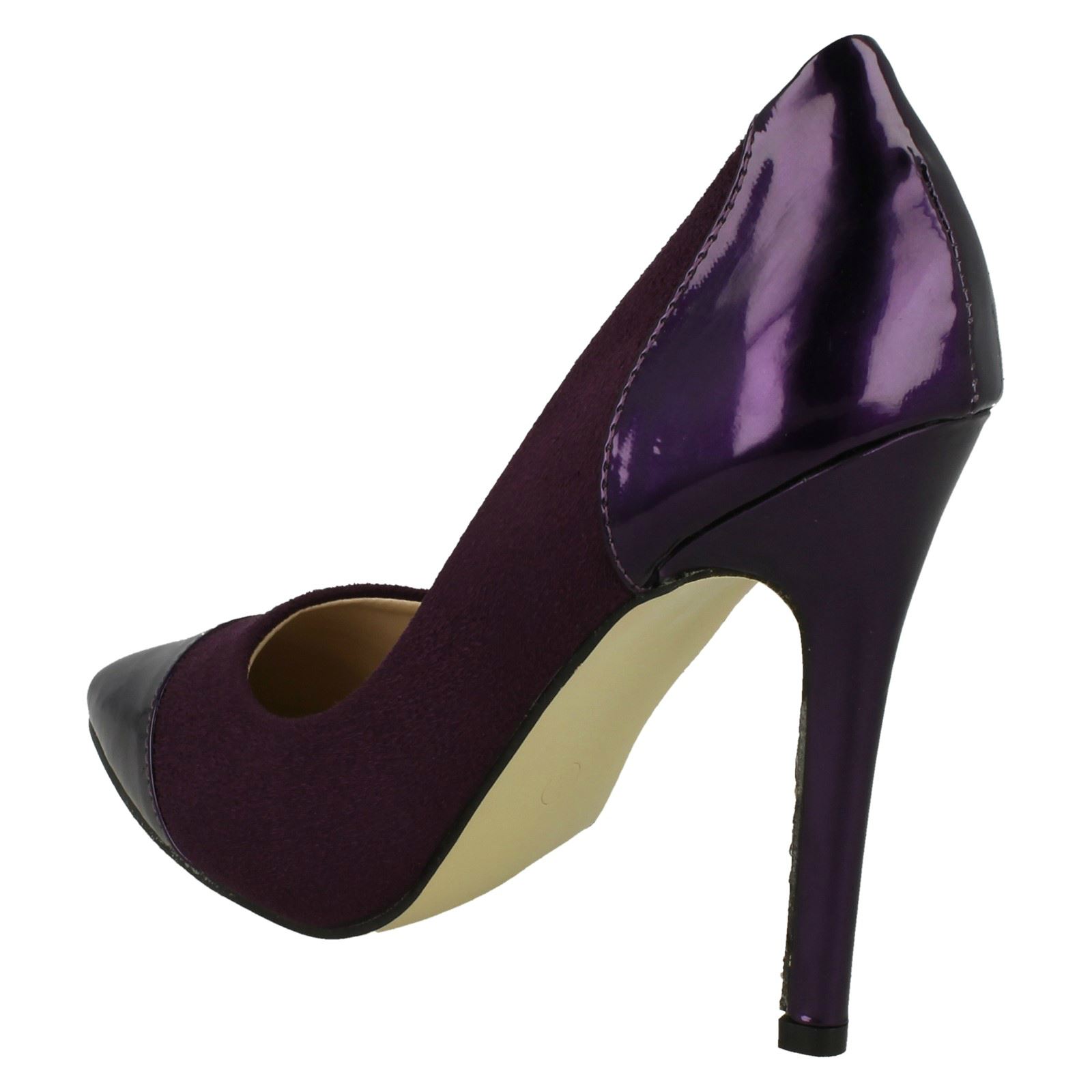 Ladies Anne Michelle Pointed Toe Cap High Heel 'Court Shoe' - Picture 13 of 19