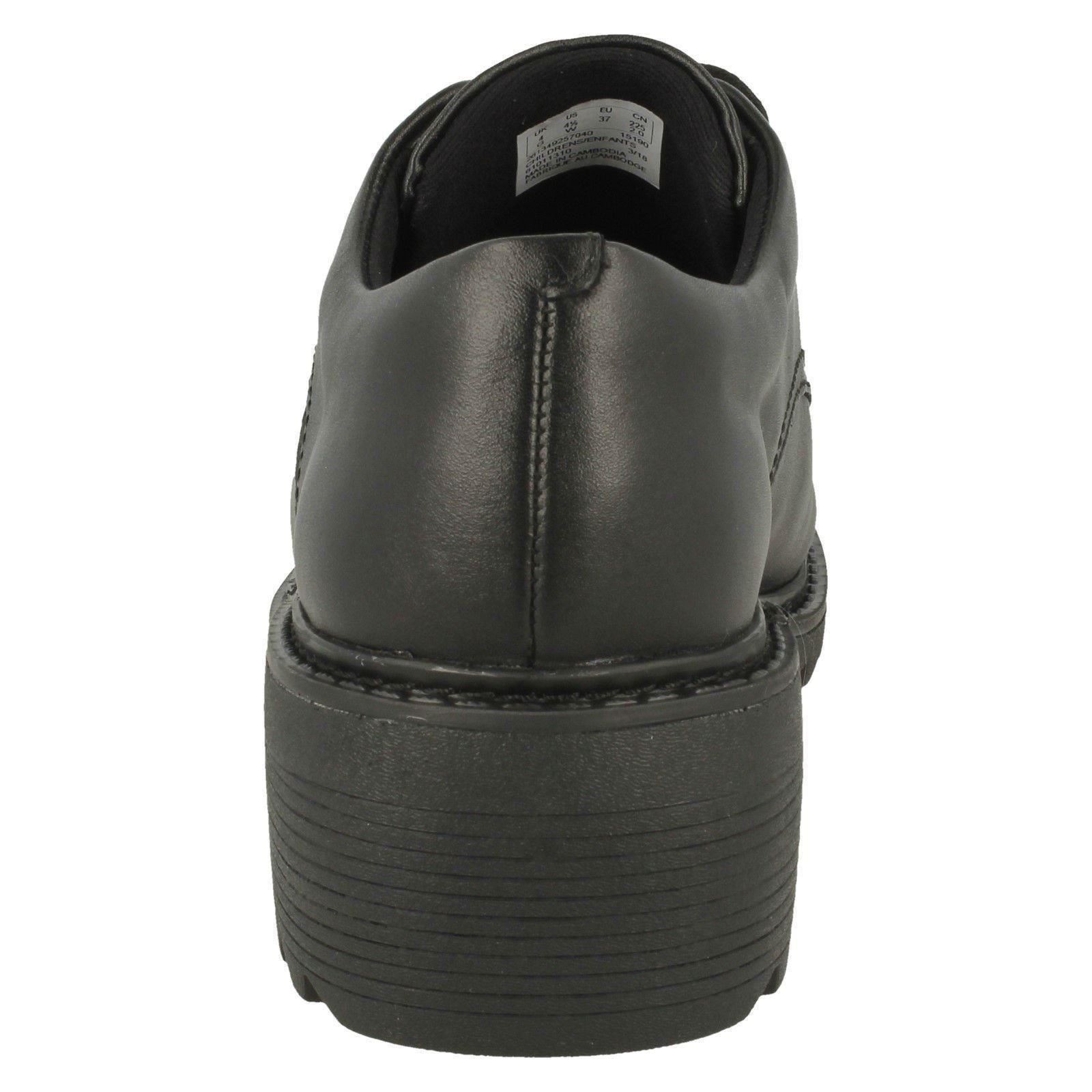 Clarks Frankie Grove Girls Chunky Sole Lace Up School Shoes