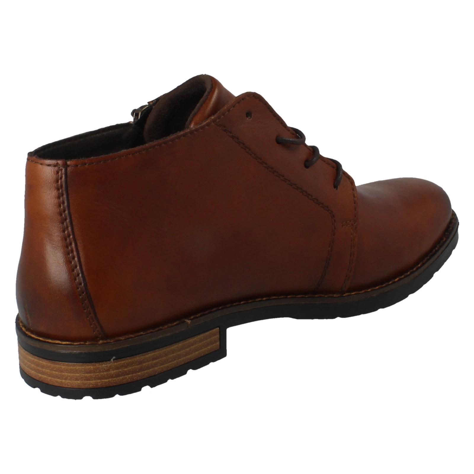 Mens Rieker Zip and Lace Up Fastening Chelsea Ankle Boots *14609* - Picture 7 of 10