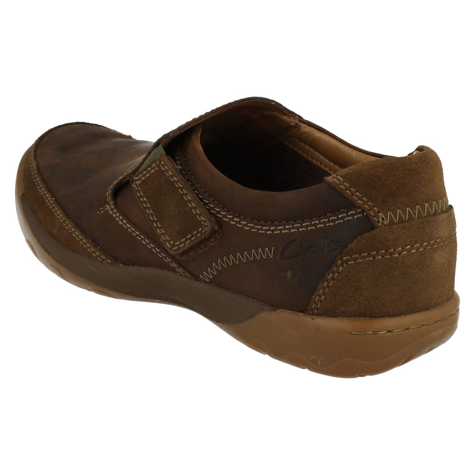 Mens Step Clarks casual tabacco Scarpe Ridgeway marrone TqABavP