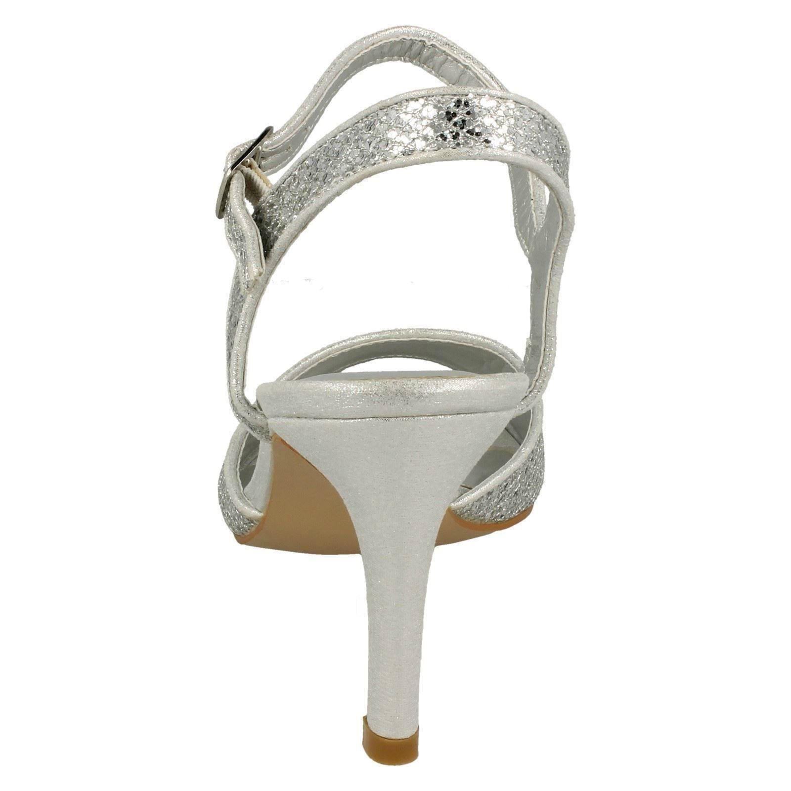 Anne Michelle Ladies Glitter Peep Toe Heels - Picture 23 of 28