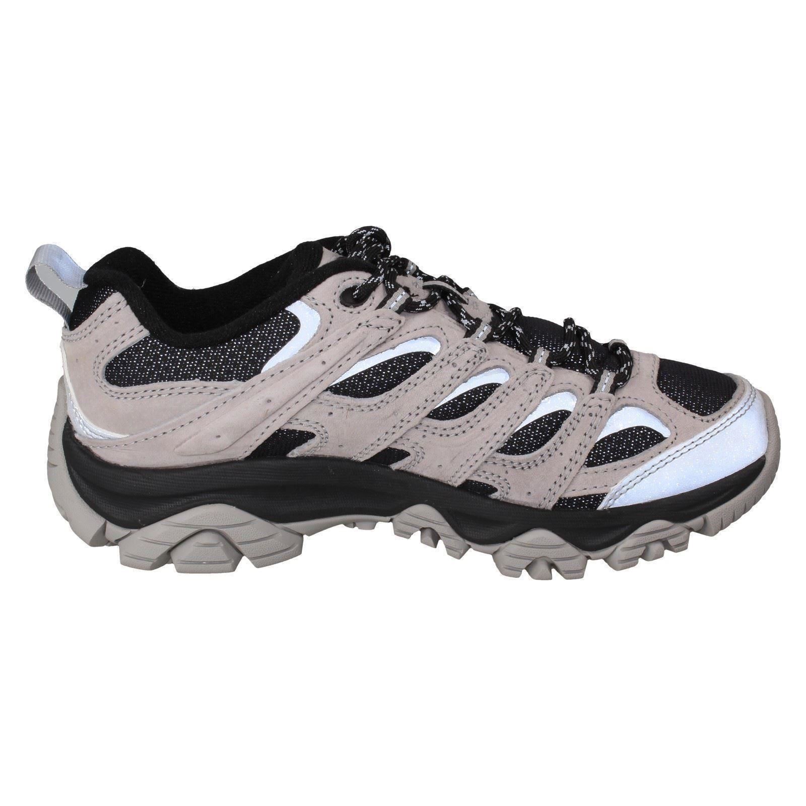Ladies Merrell Vibram With A Sole Lace Up Walking Shoes 'Moab 3 Reflective' - Picture 5 of 10