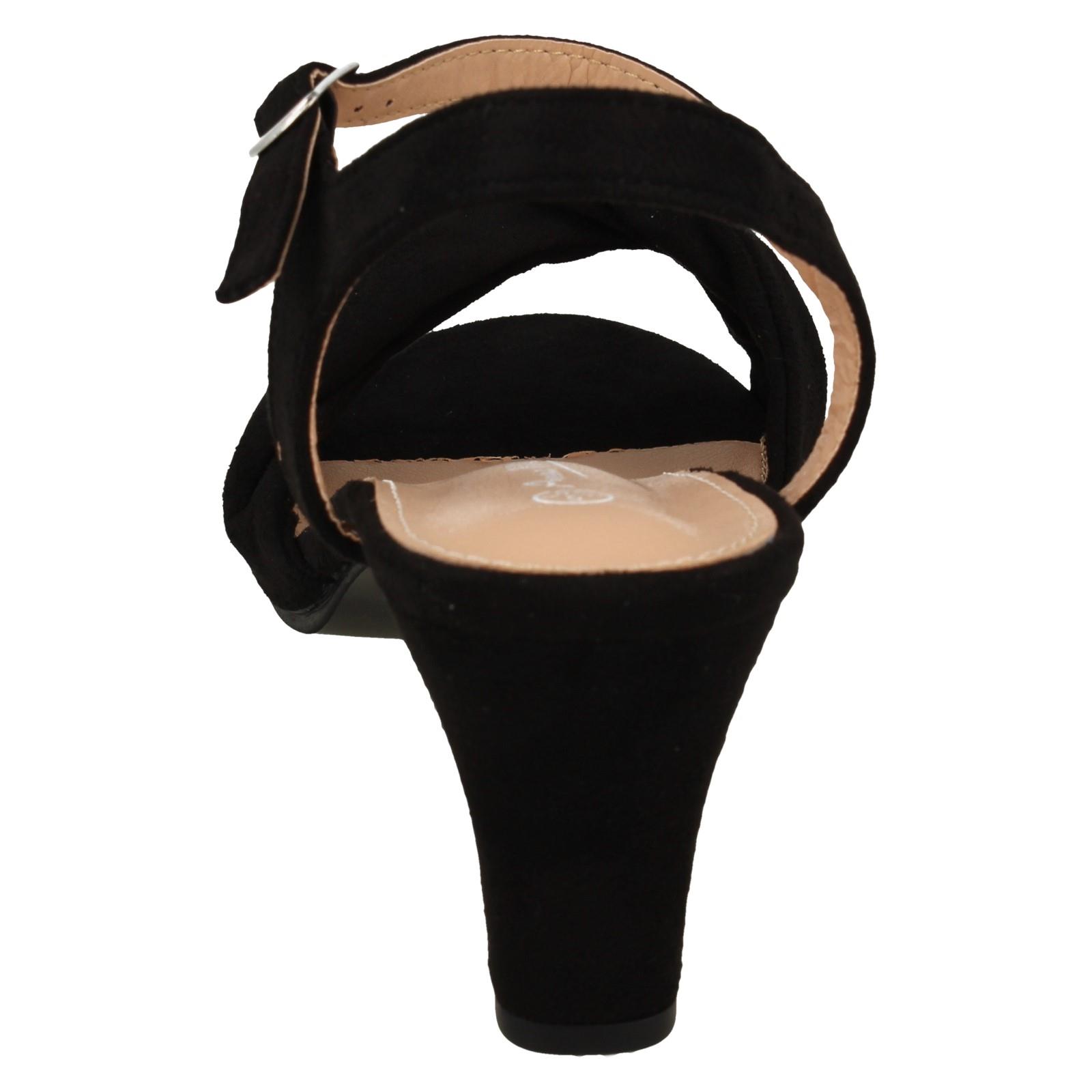 Ladies F1R2111 Anne Michelle Mid Heel Casual Wide Fit Sandals - Picture 5 of 46