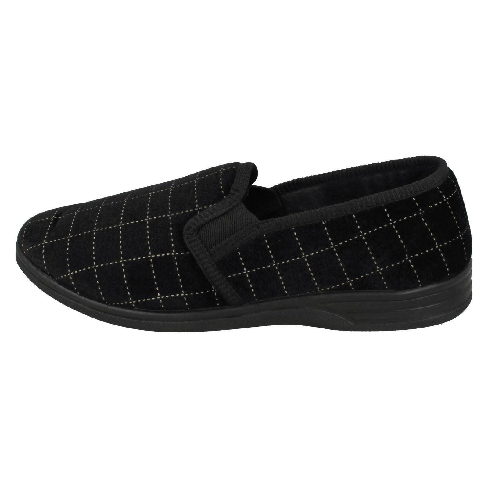 Mens Spot On Check Casual Slippers - Picture 10 of 19