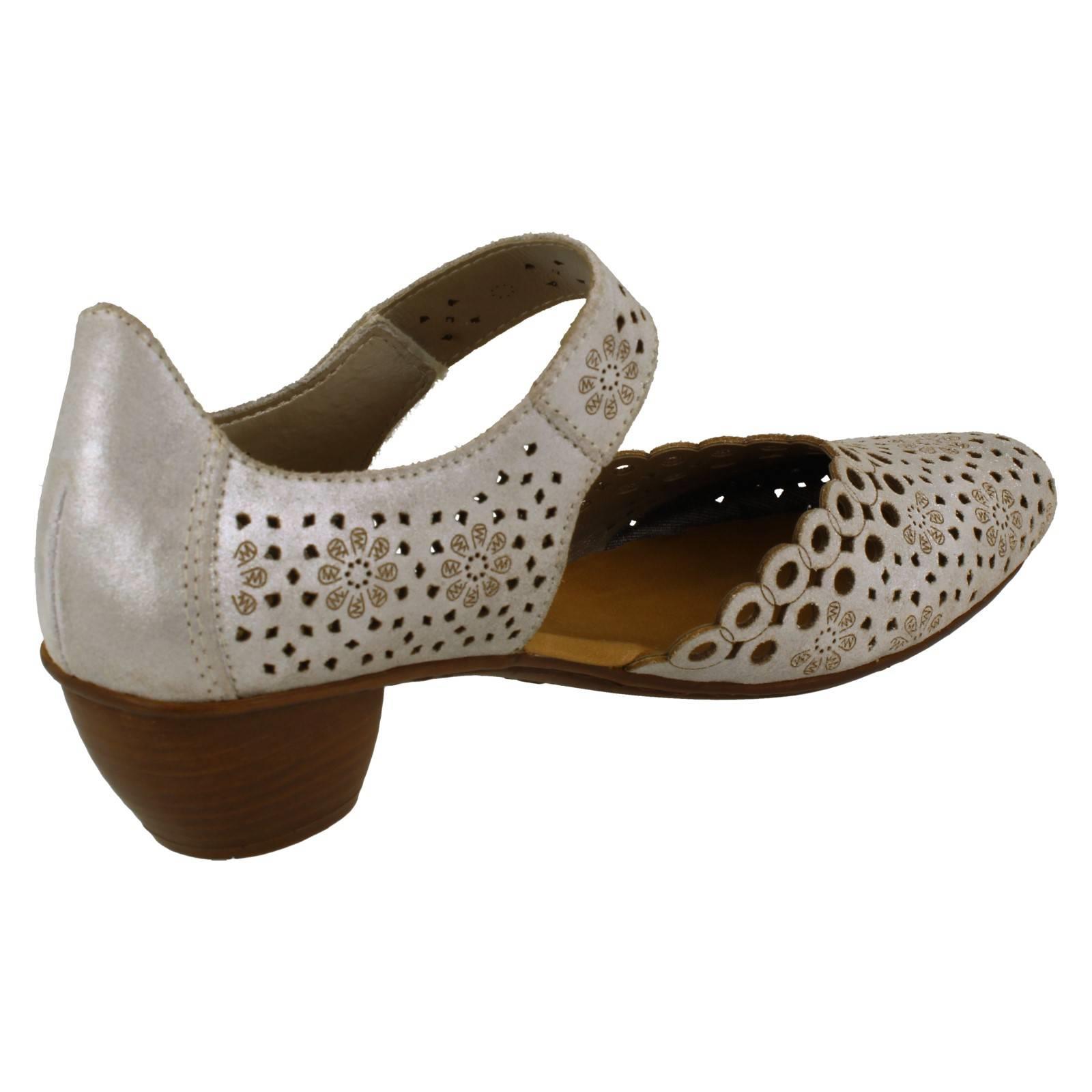 Ladies Rieker Stylish Punched Detailed Summer Shoes 43753 - Picture 33 of 64