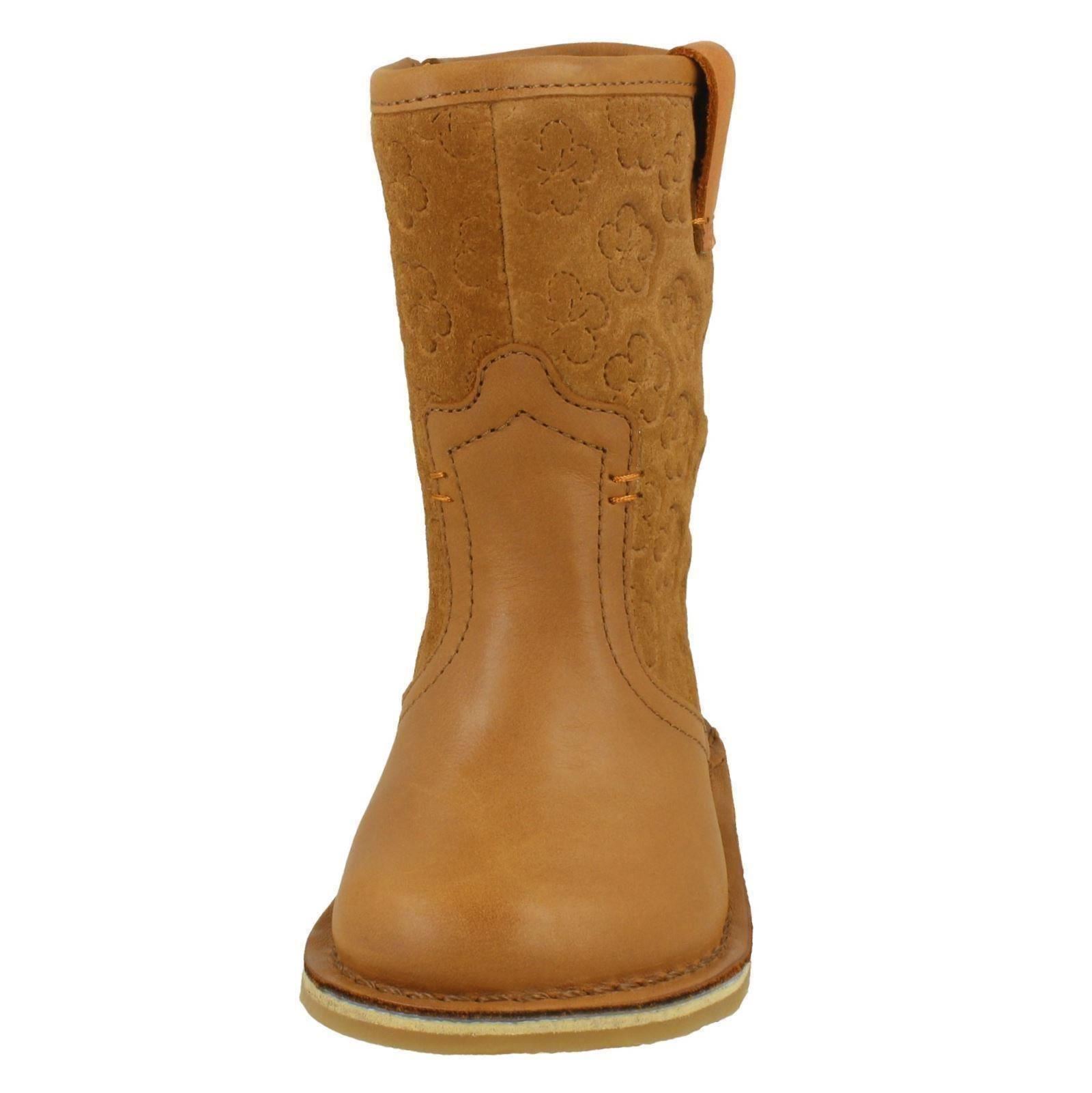 Girls Clarks Comet Pop Casual Mid Calf Boots - Picture 6 of 19