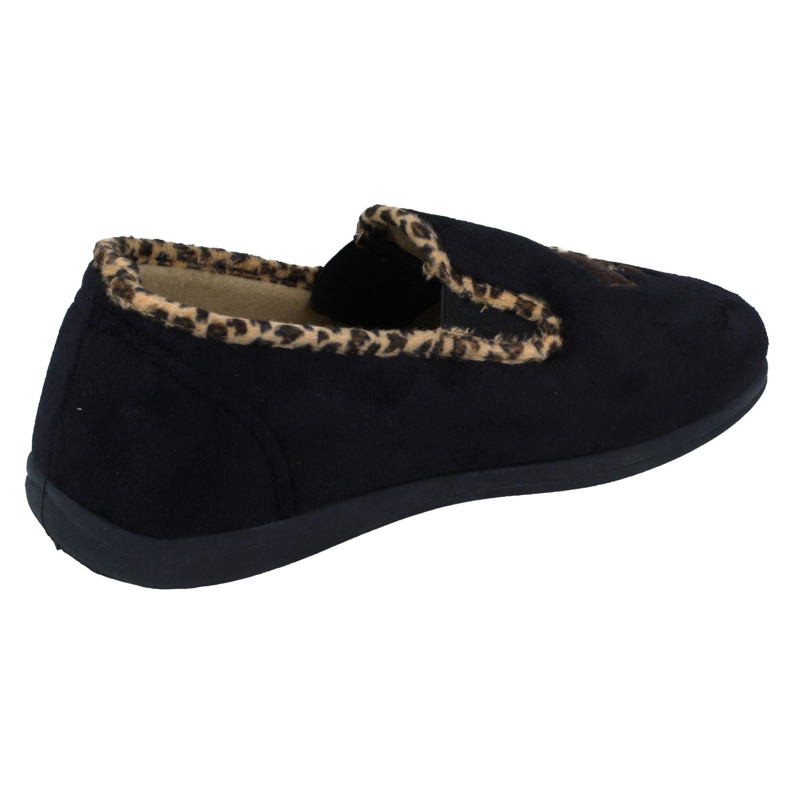 Zapatillas anchas Padders para dama con detalle de perro Scotty Dandie - Imagen 5 de 18