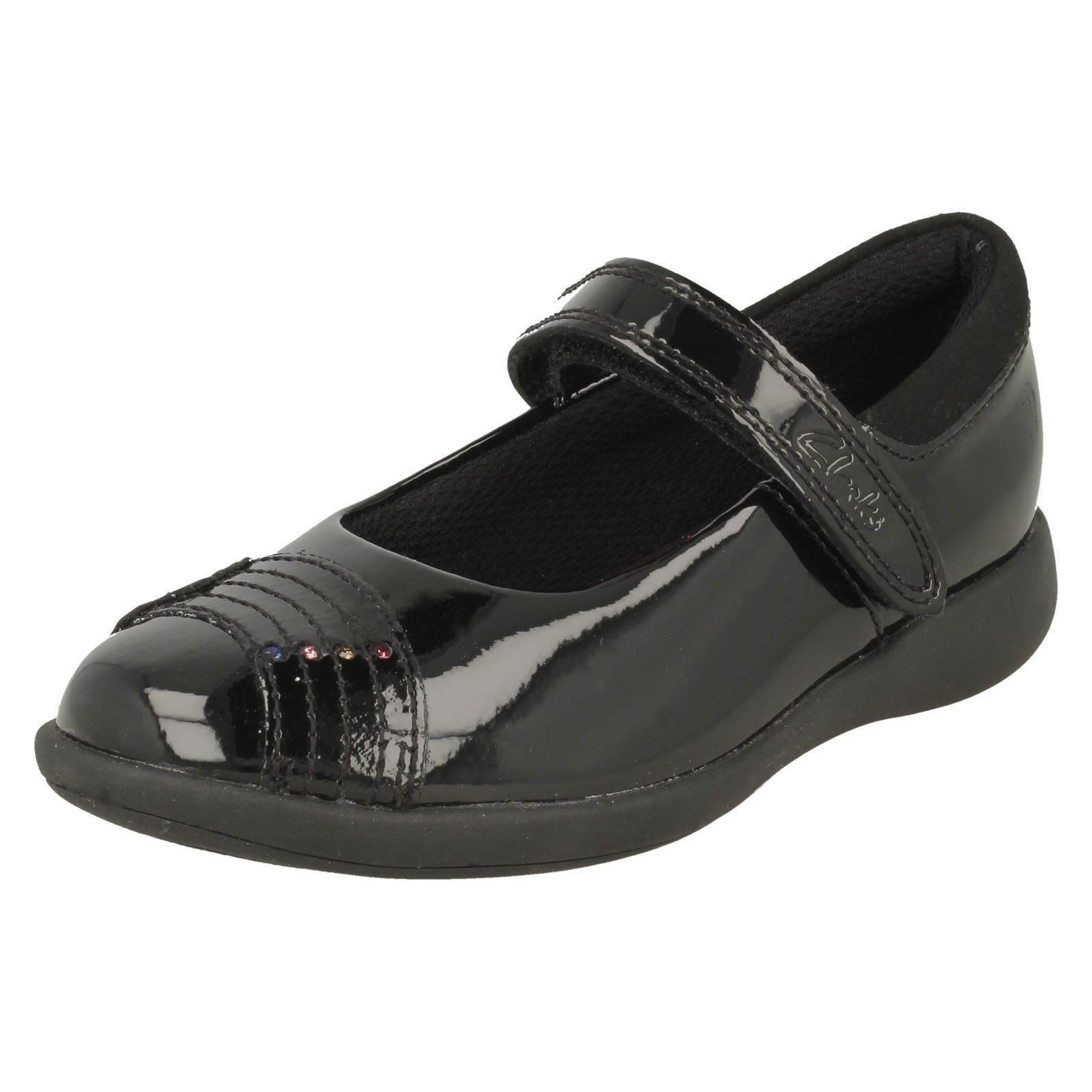 Mädchen Clarks Smart Regenbogen Detailliert Schulschuhe Etch Strahl - Picture 11 of 19