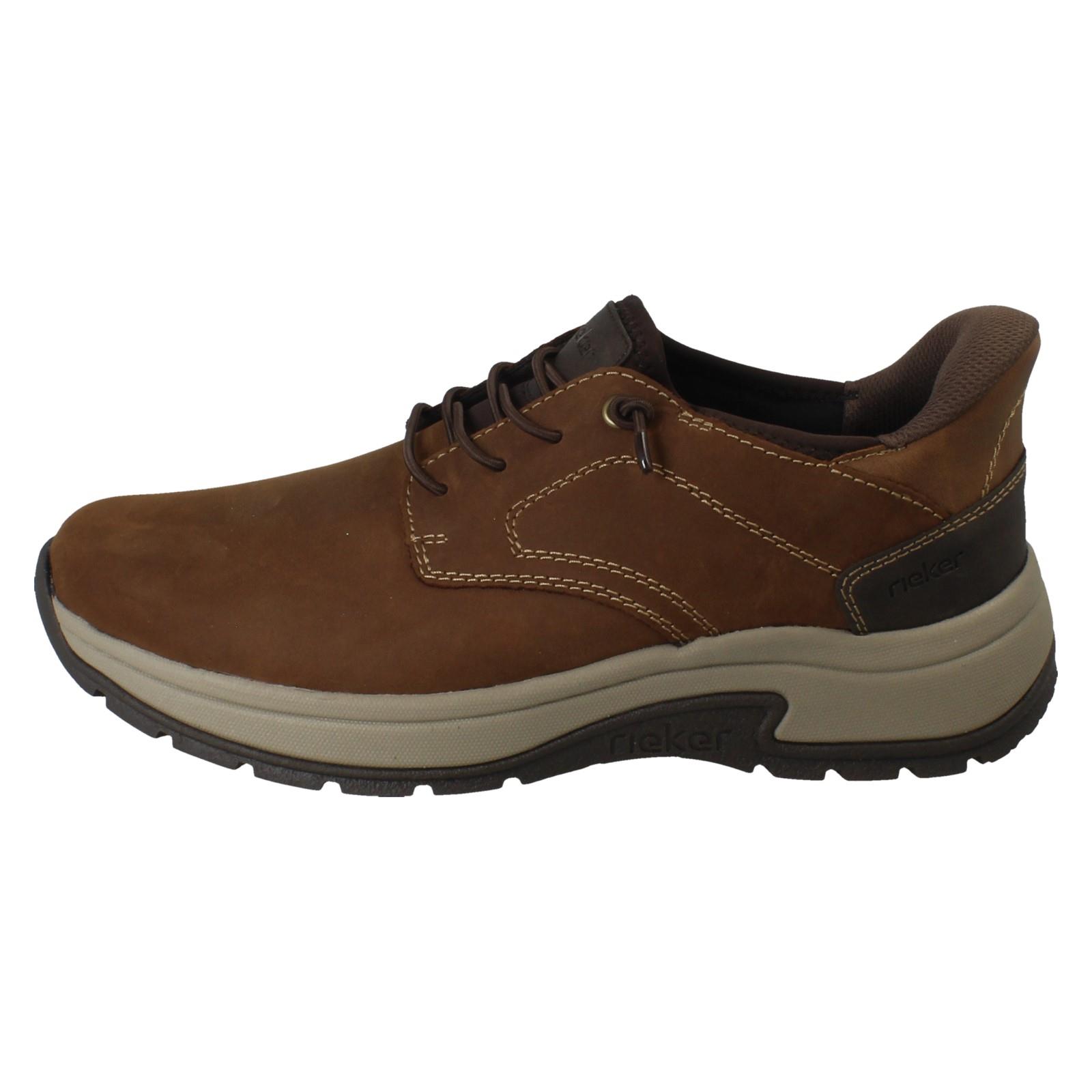 Mens Rieker Extra Wide Elasticated Lace Casual Suede Shoes 11050 - Picture 12 of 19