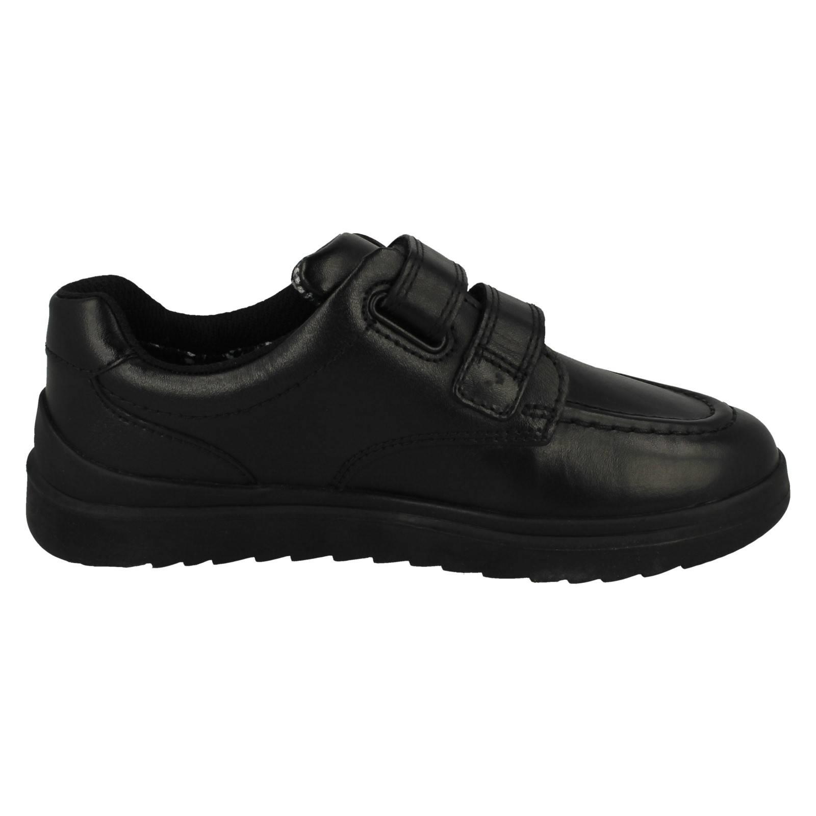 Niños Clarks Doble Correa Cierre Zapatos Escolares Objetivo Estilo K - Imagen 7 de 10