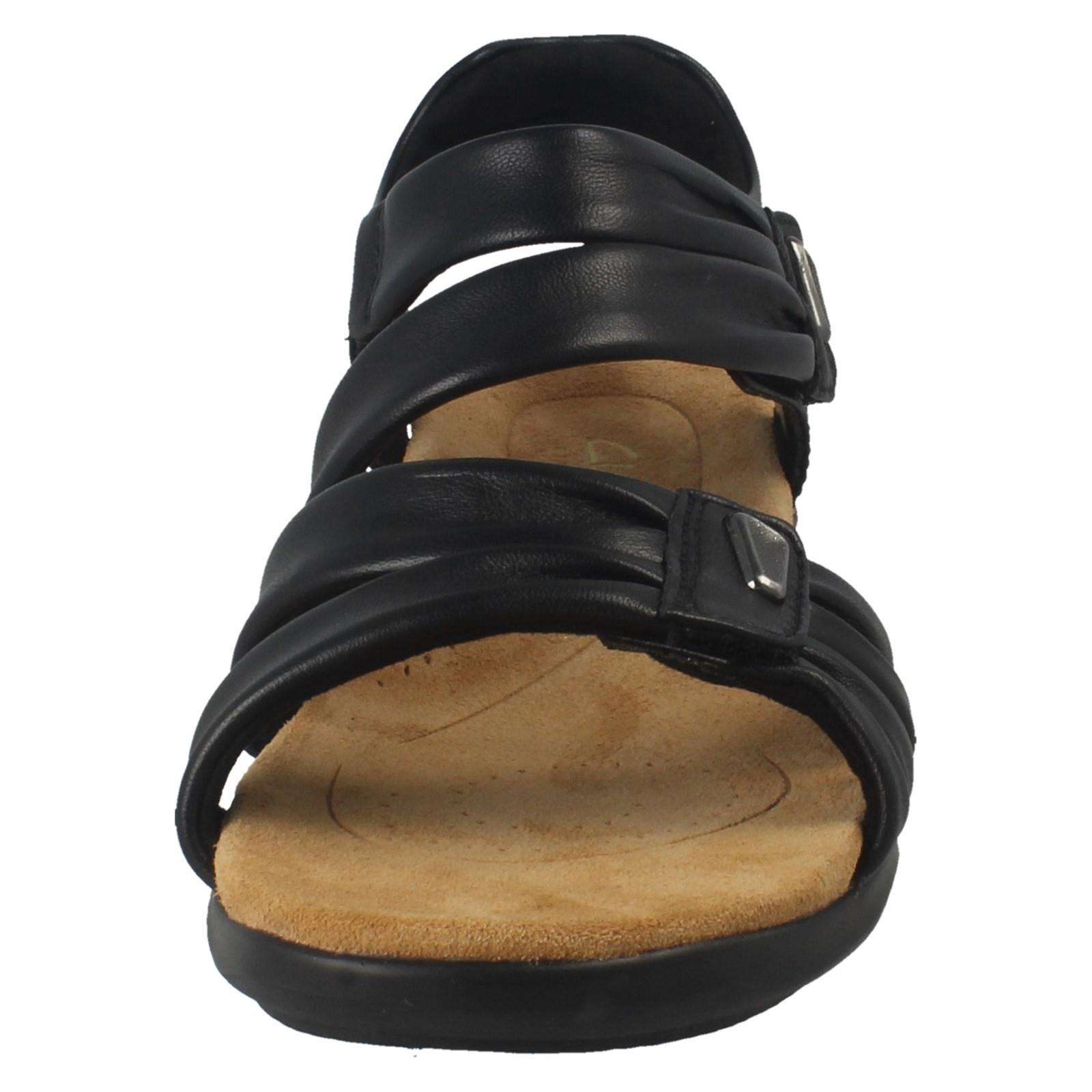 Damen Clarks Leder Klettverschluss Doppelriemen breite Sommer Sandalen "Kitly Ave" - Bild 9 von 19