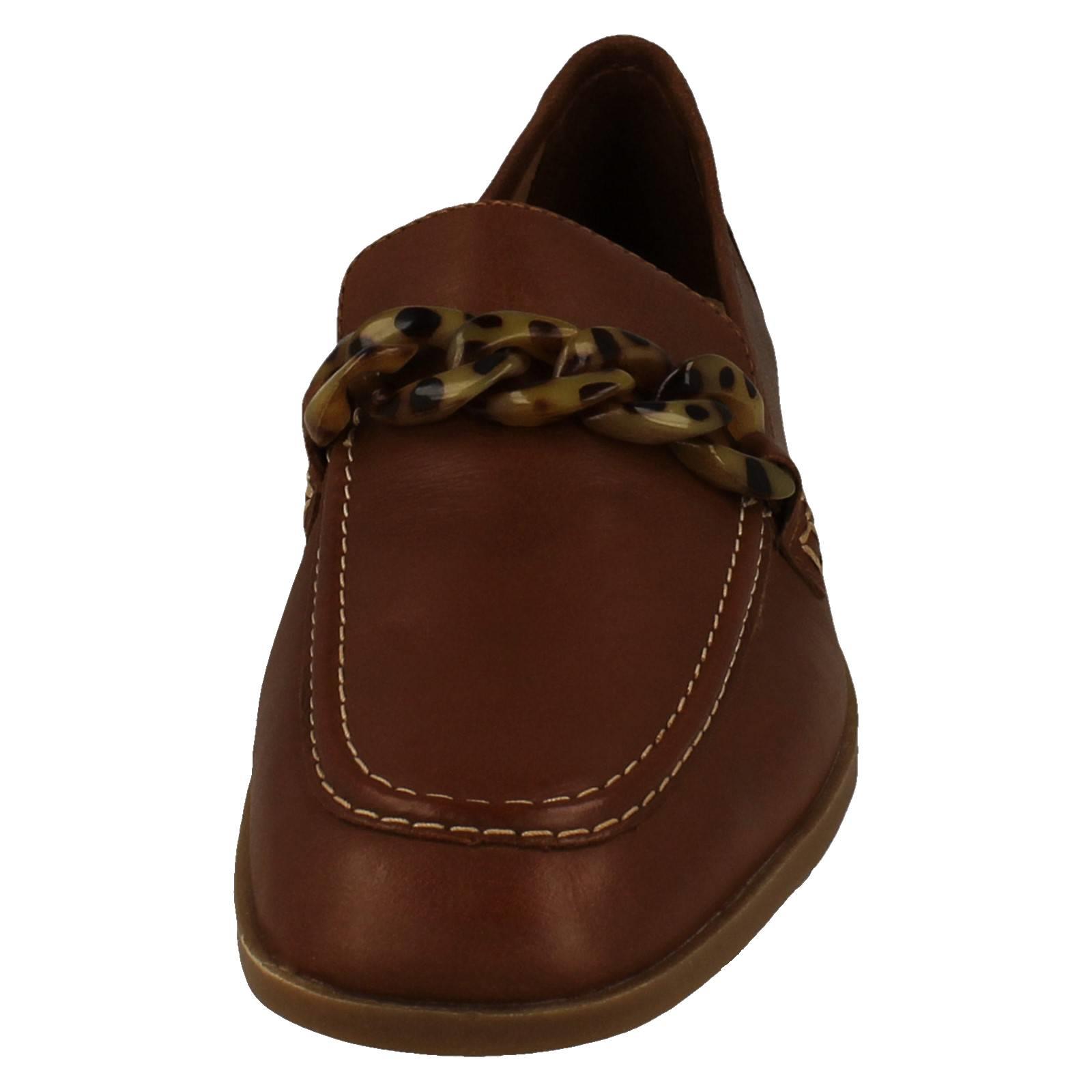 Mujer Clarks Cuero Suave Punta Cuadrada Mocasines Estilo Smart Zapatos: Sarafyna - Picture 54 of 55